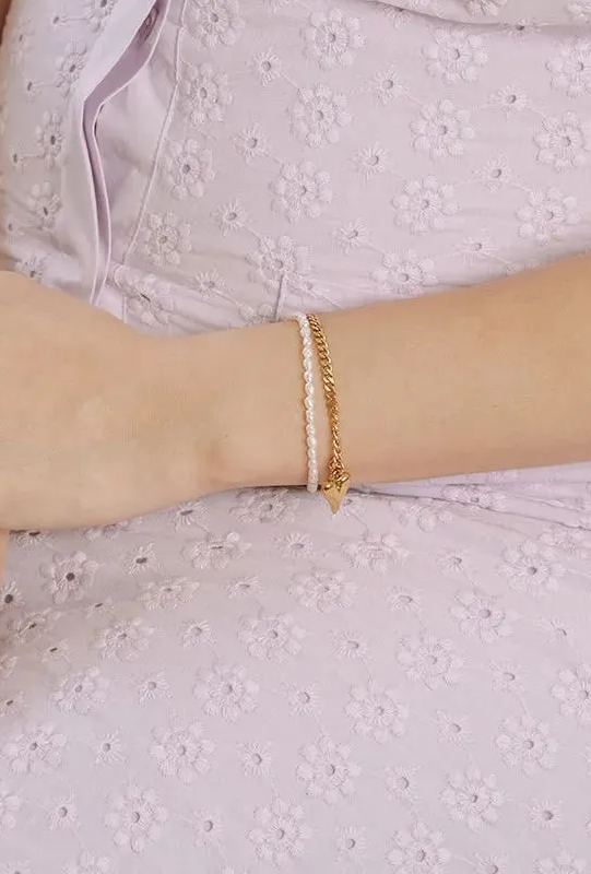 Fucata Baroque Freshwater Pearl Gold Bracelet