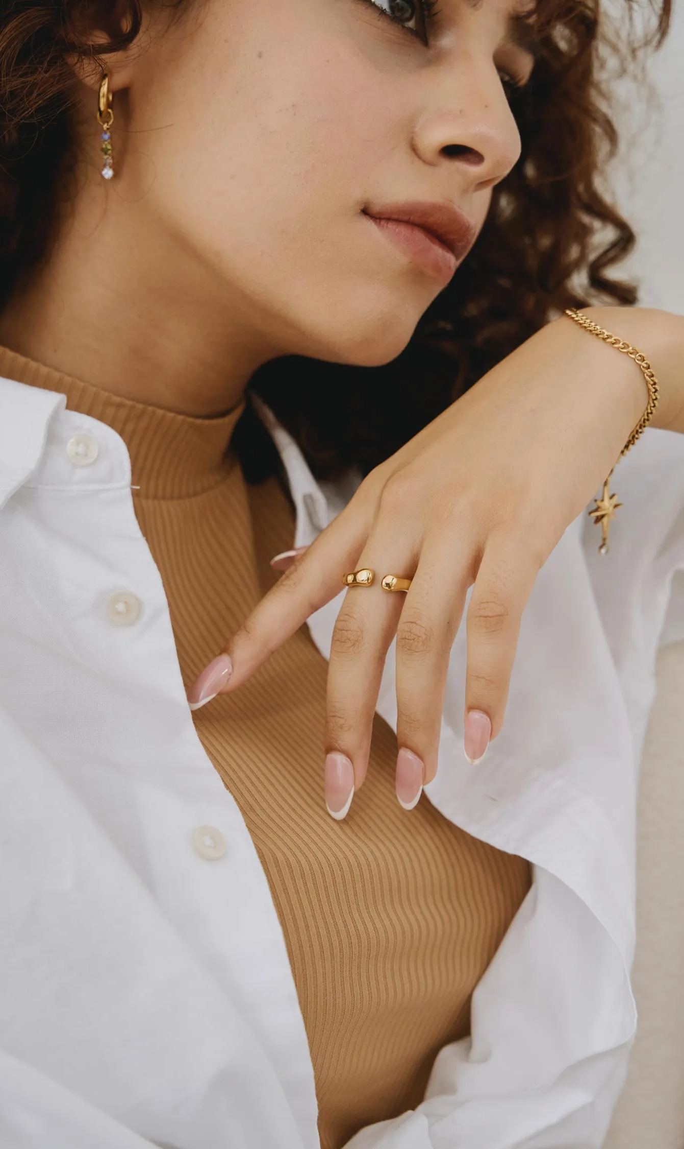Aurora Irregular Gold Ring