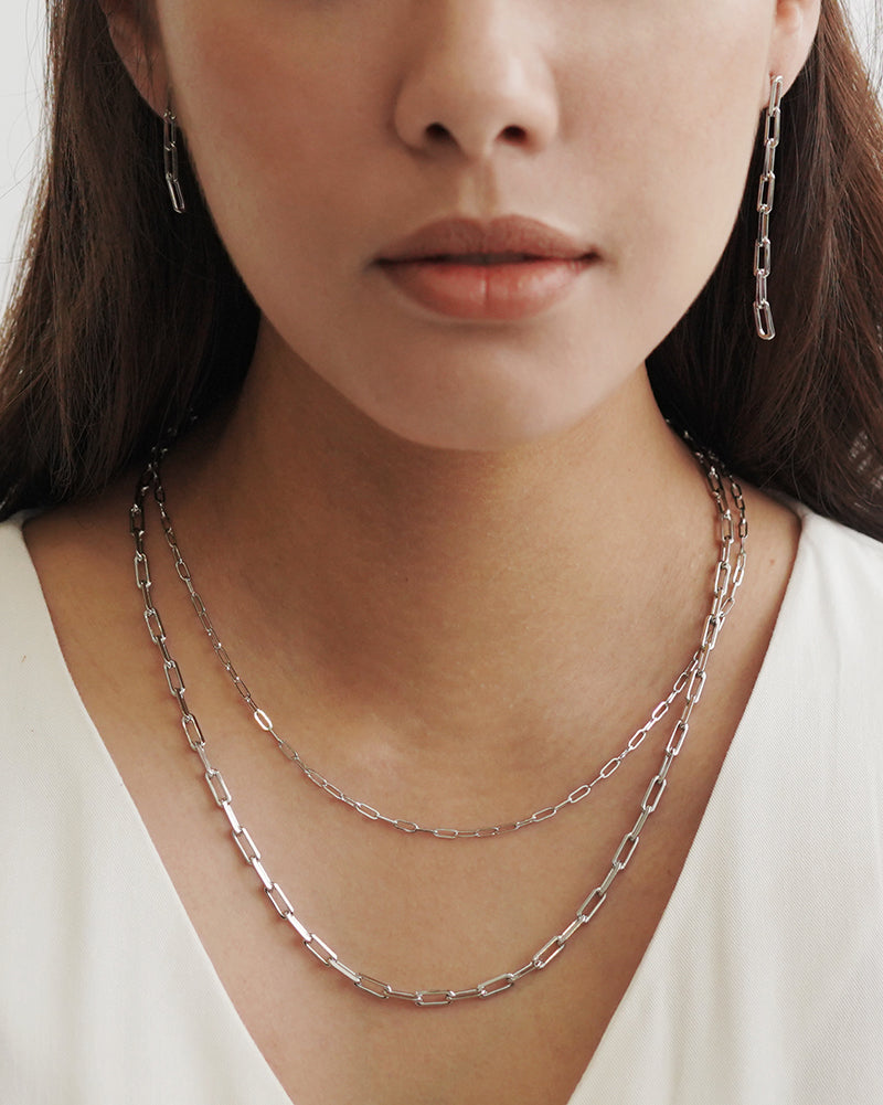 Thin clearance silver necklace