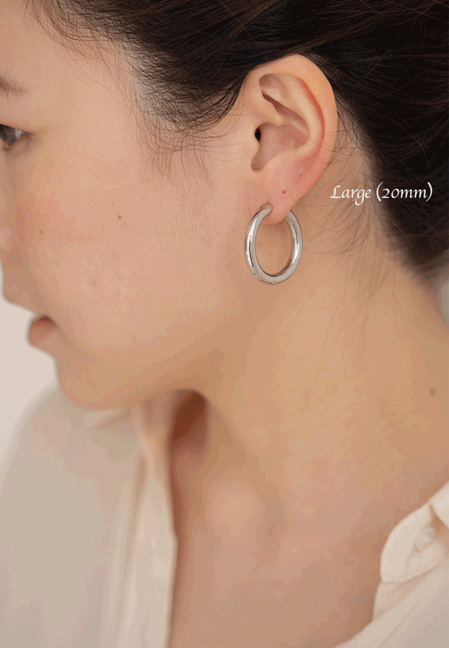Eros Silver Hoop Earrings