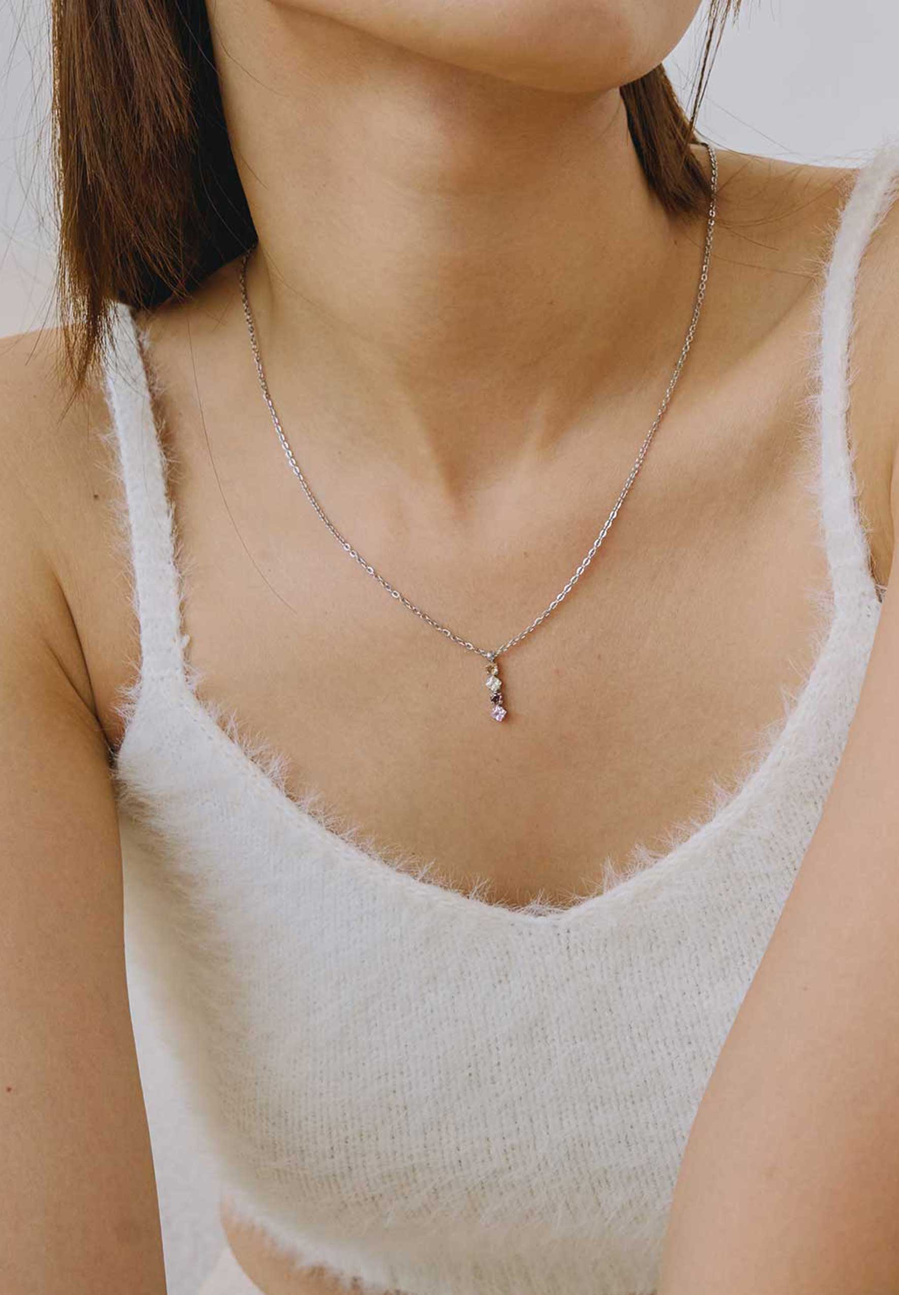 Romantic Mystic Silver Chain Pendant Necklace