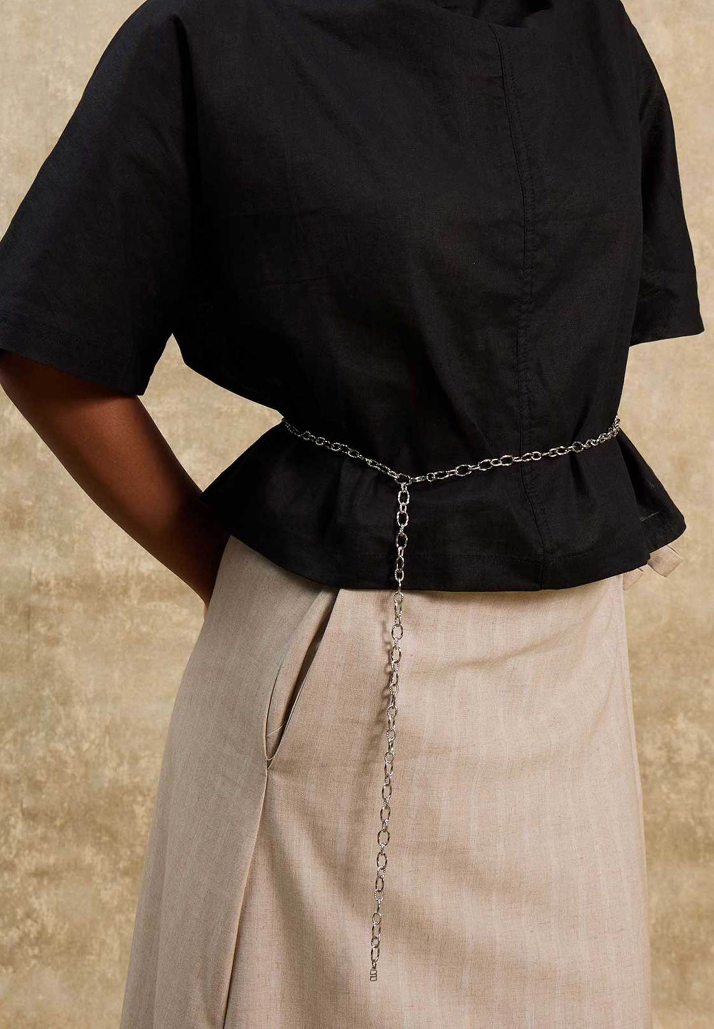 Dawn Silver Chain Belt Necklace