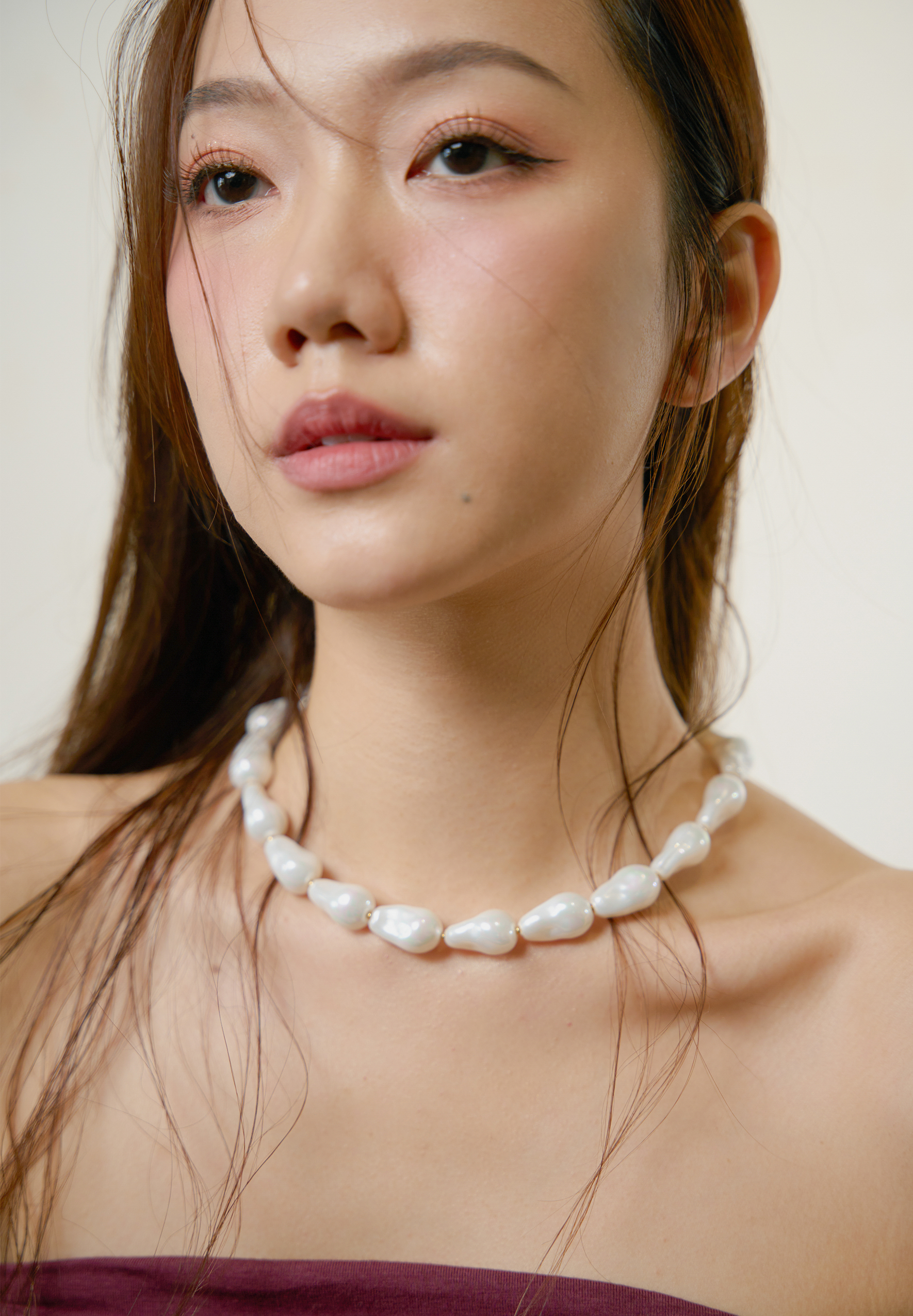 Mega Shell Pearl Necklace 