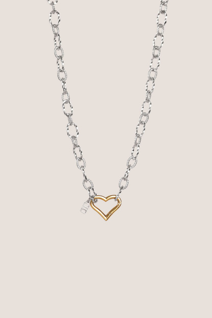 Nue Mixed Metal Silver Necklace