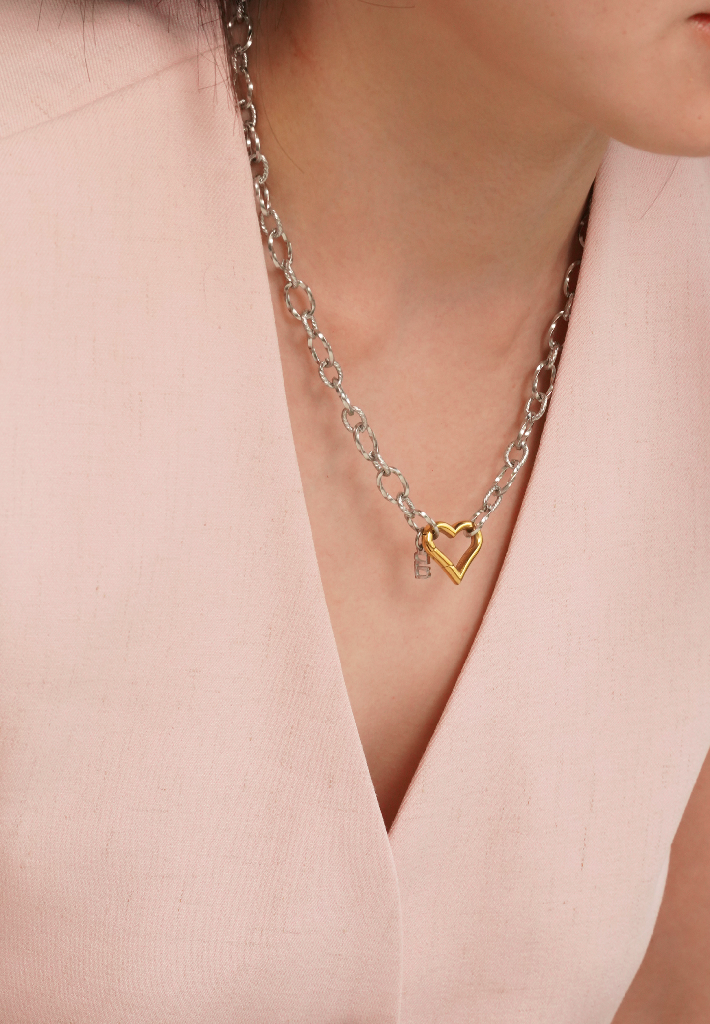 Nue Mixed Metal Silver Necklace