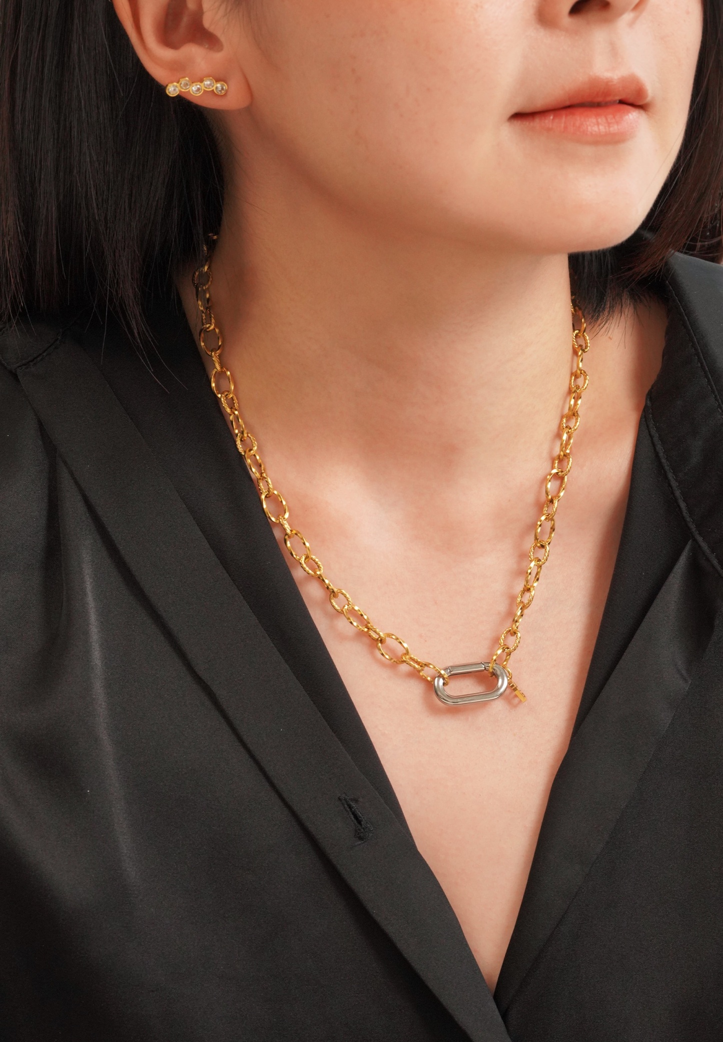Nue Mixed Metal Gold Necklace