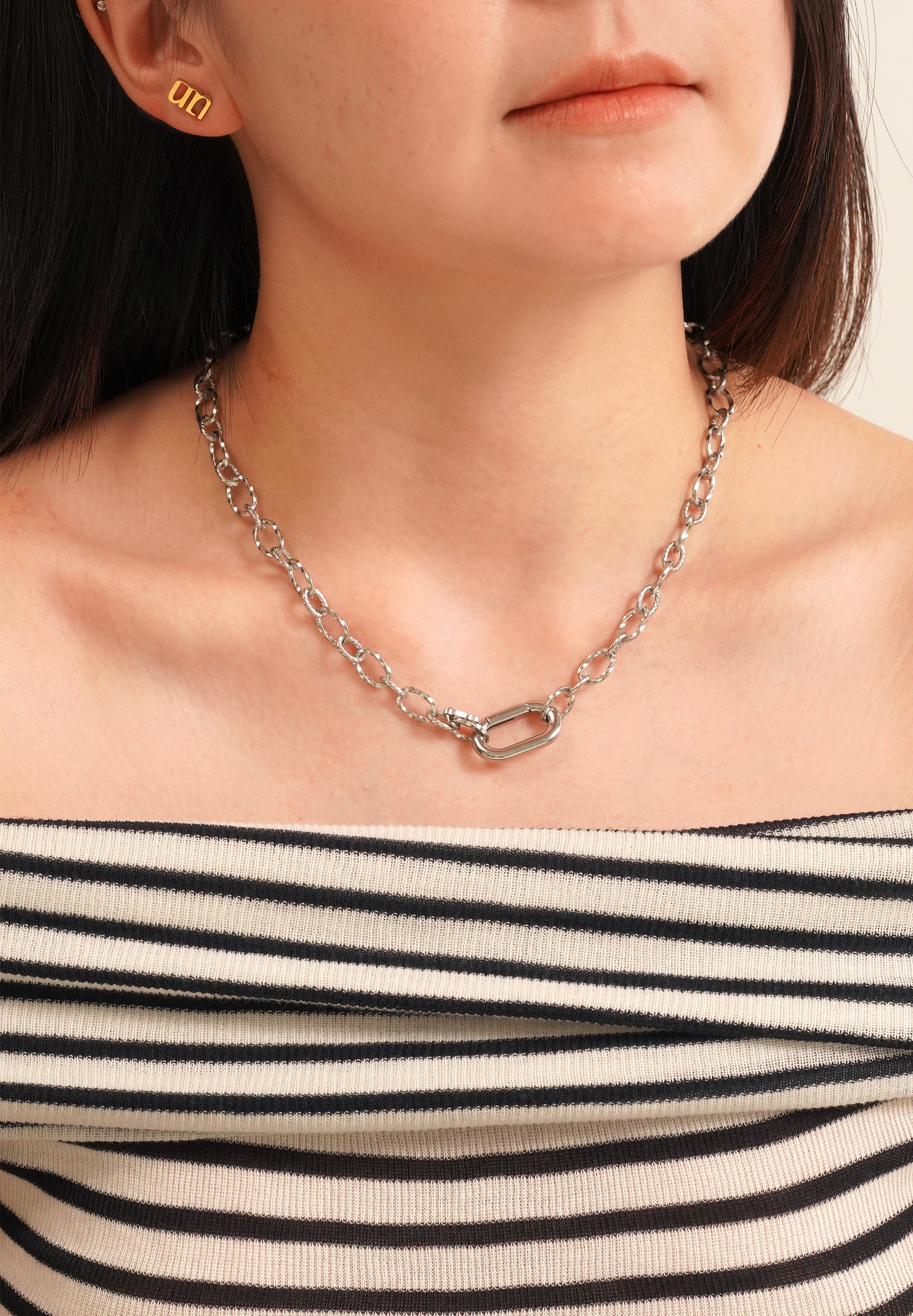 Push-Lock Silver Clasp