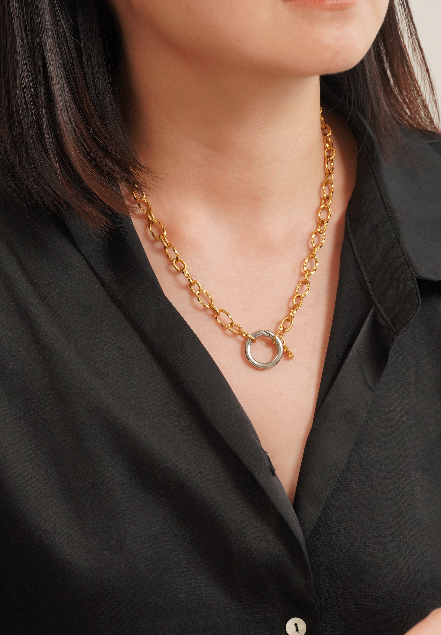 Nue Mixed Metal Gold Necklace