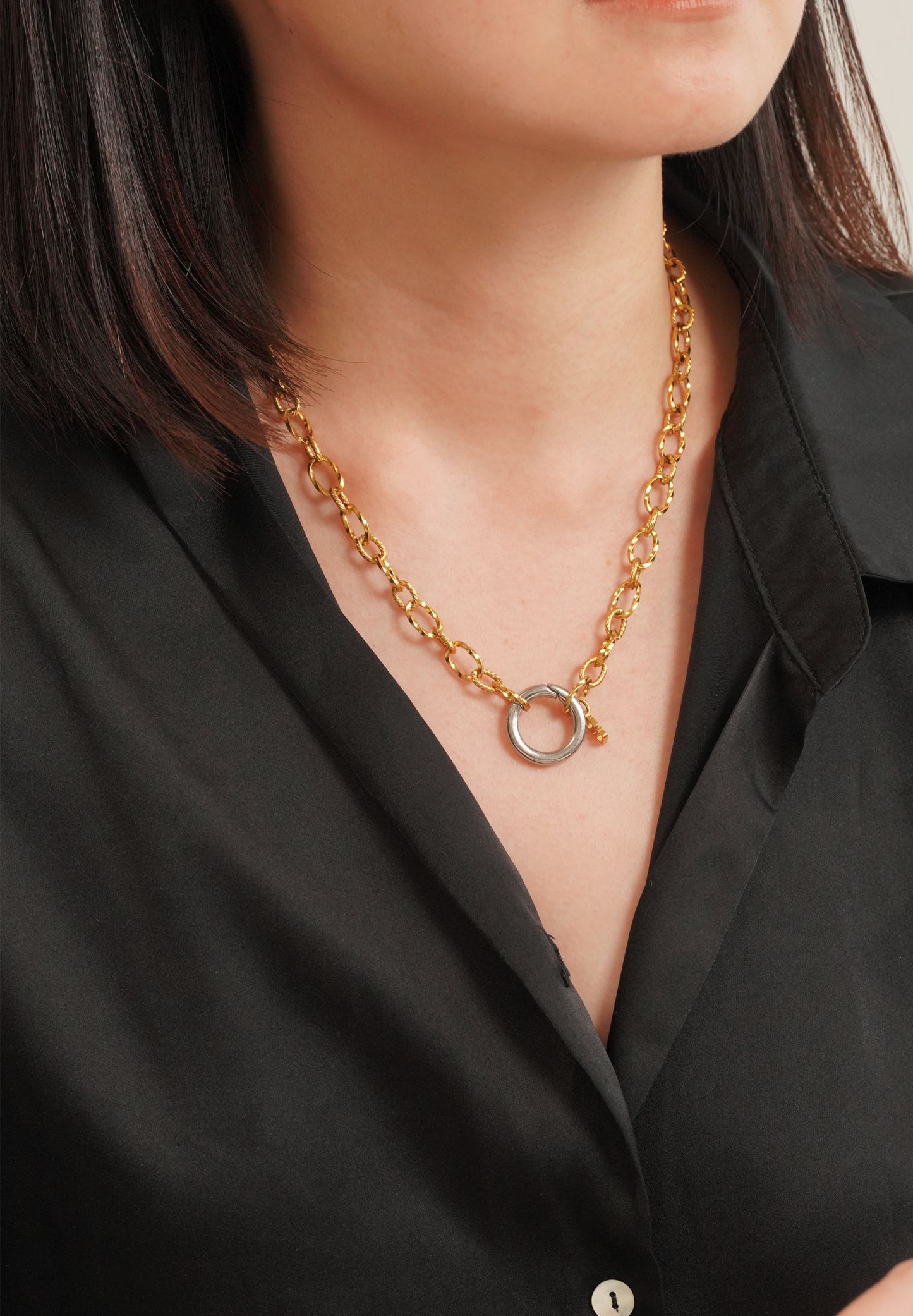 Nue Mixed Metal Gold Necklace