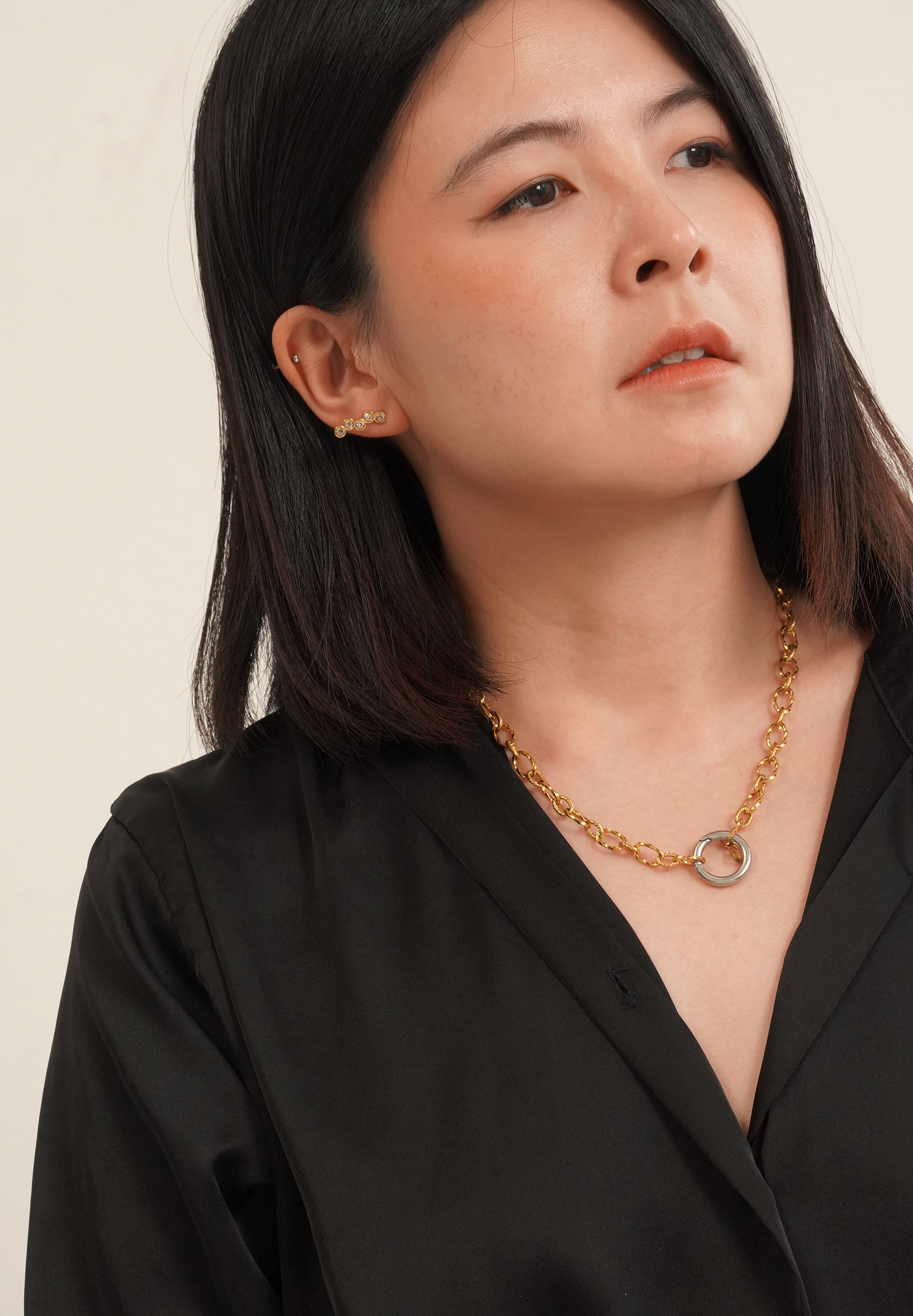 Nue Mixed Metal Gold Necklace