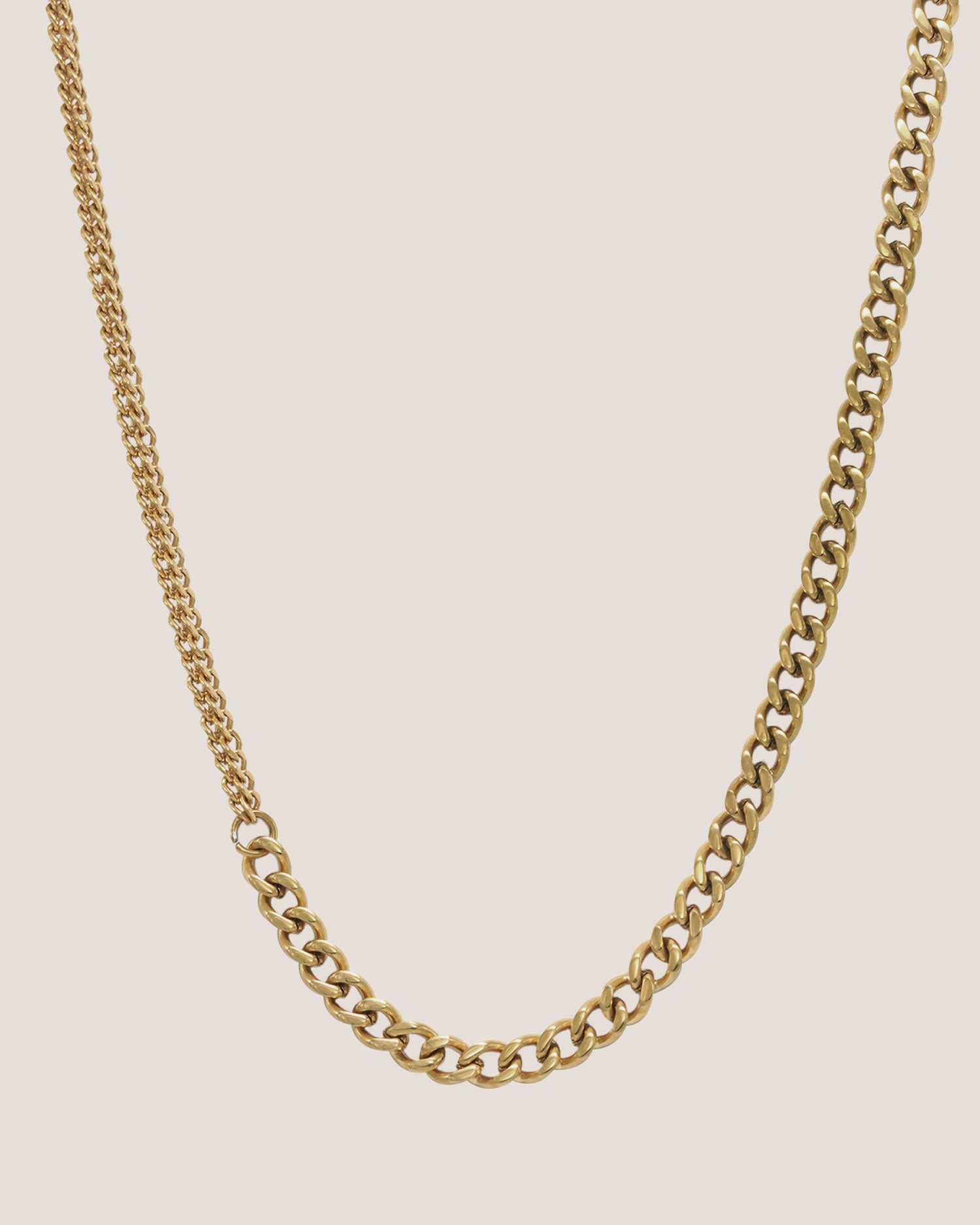 Ola Double Gold Cuban Chain Necklace