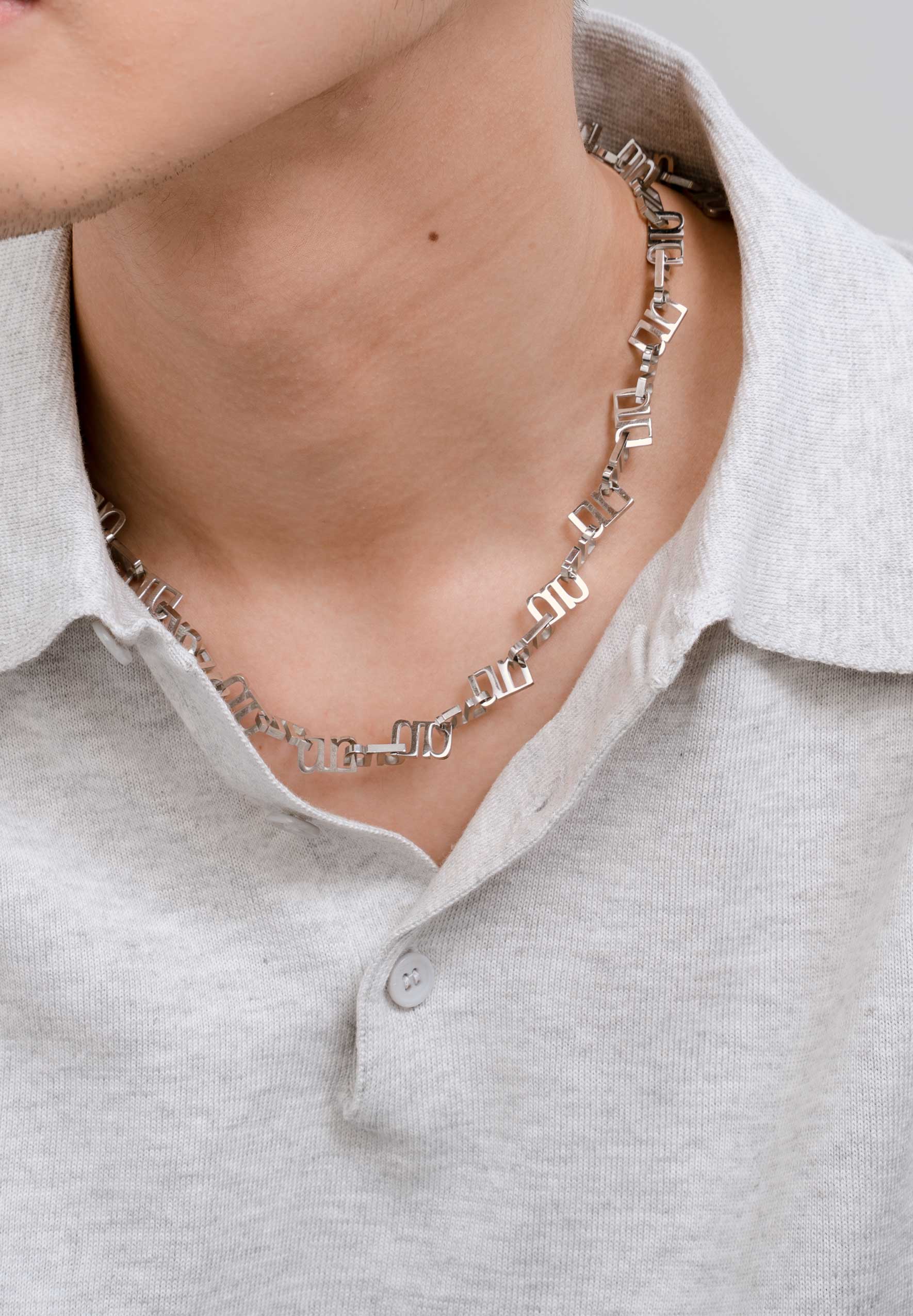 Gung Iconic Silver Chain Necklace
