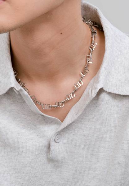 Gung Iconic Silver Chain Necklace