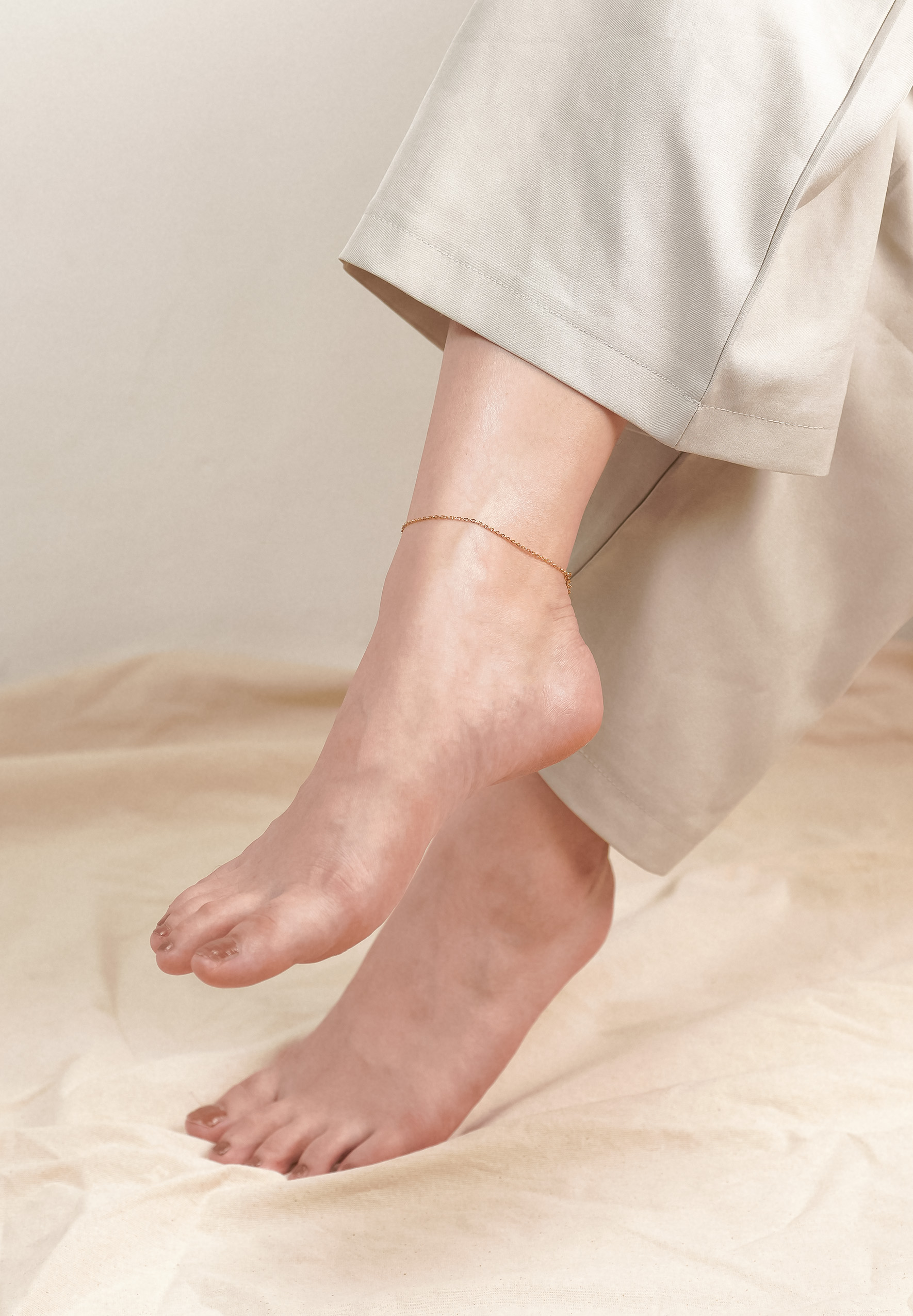 Plain Gold Chain Anklet