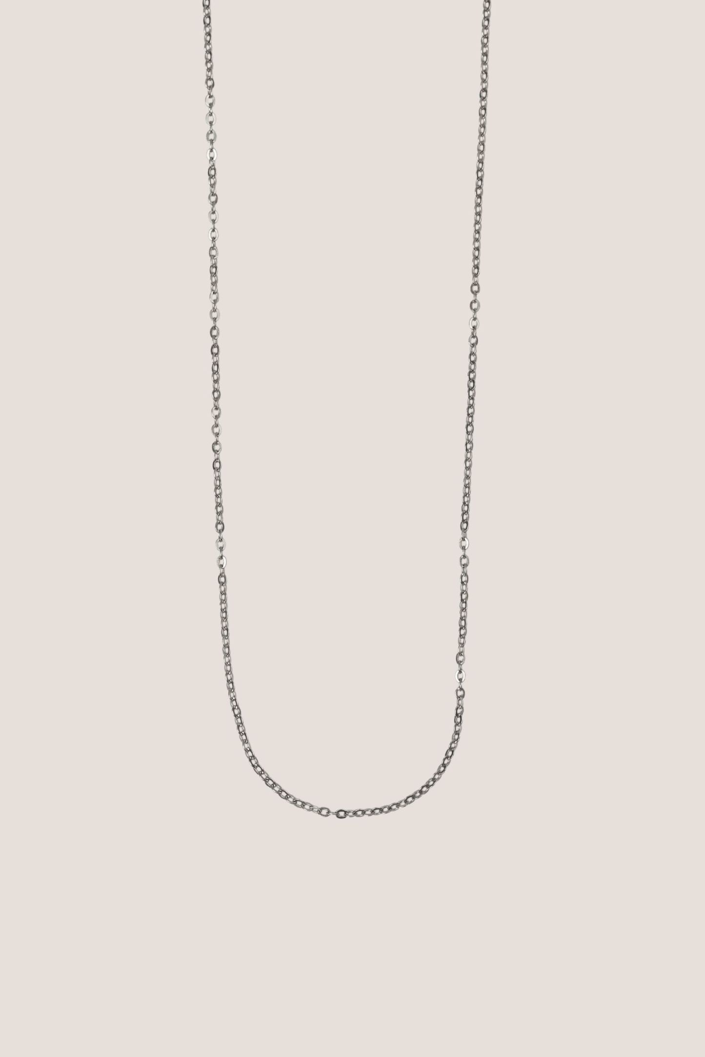 Plain Chain Silver Necklace