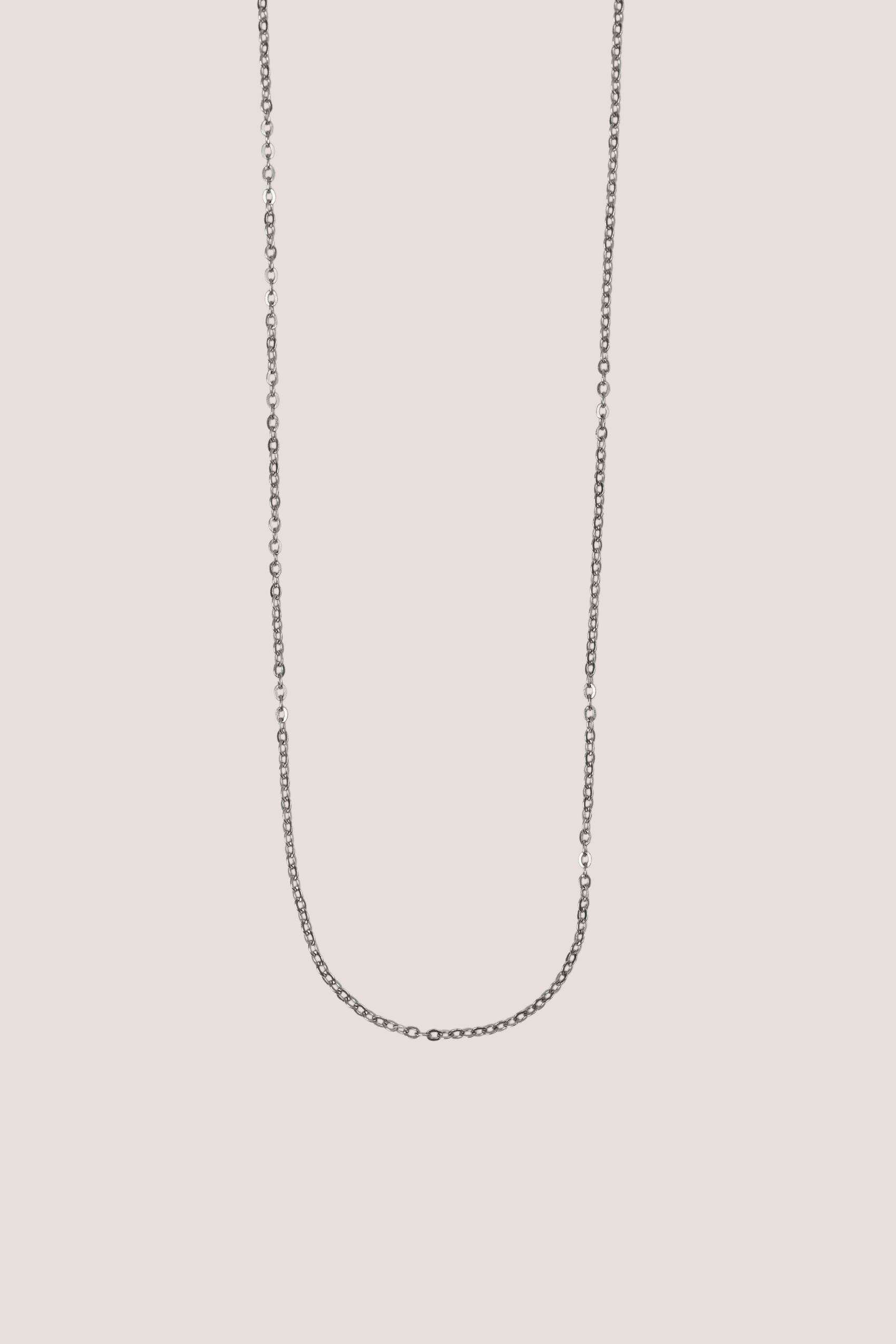 Plain Chain Silver Necklace