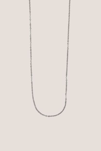 Plain Chain Silver Necklace