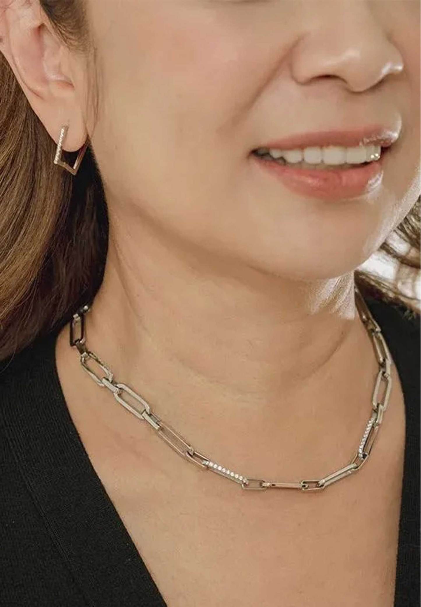 Galore Silver Link Chain Necklace