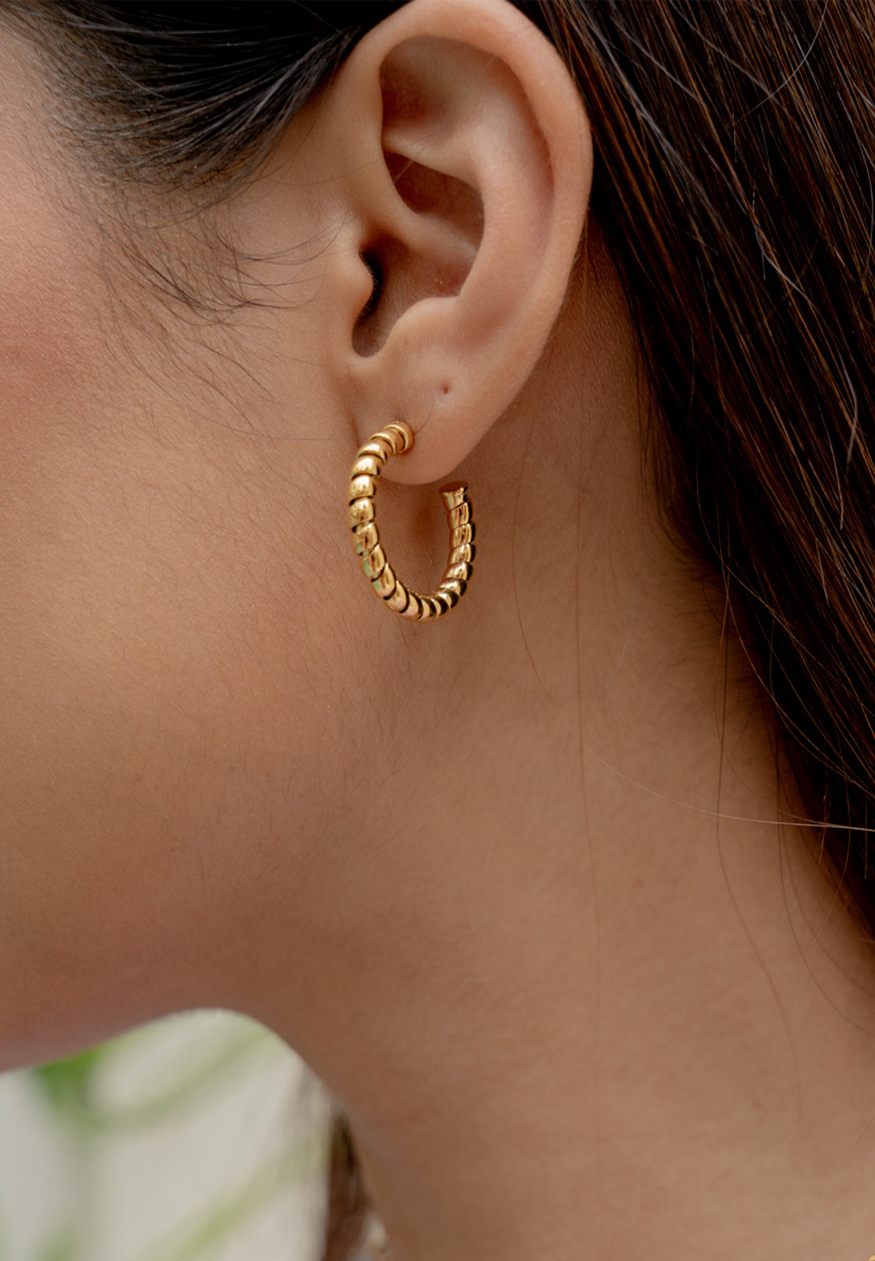 Ray Gold Twist Earrings