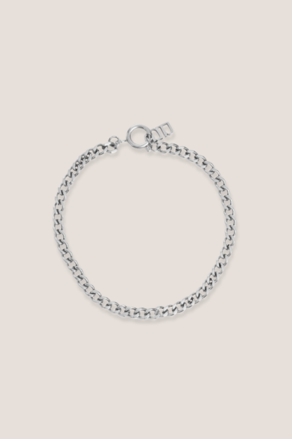 Curb Chain Silver Bracelet