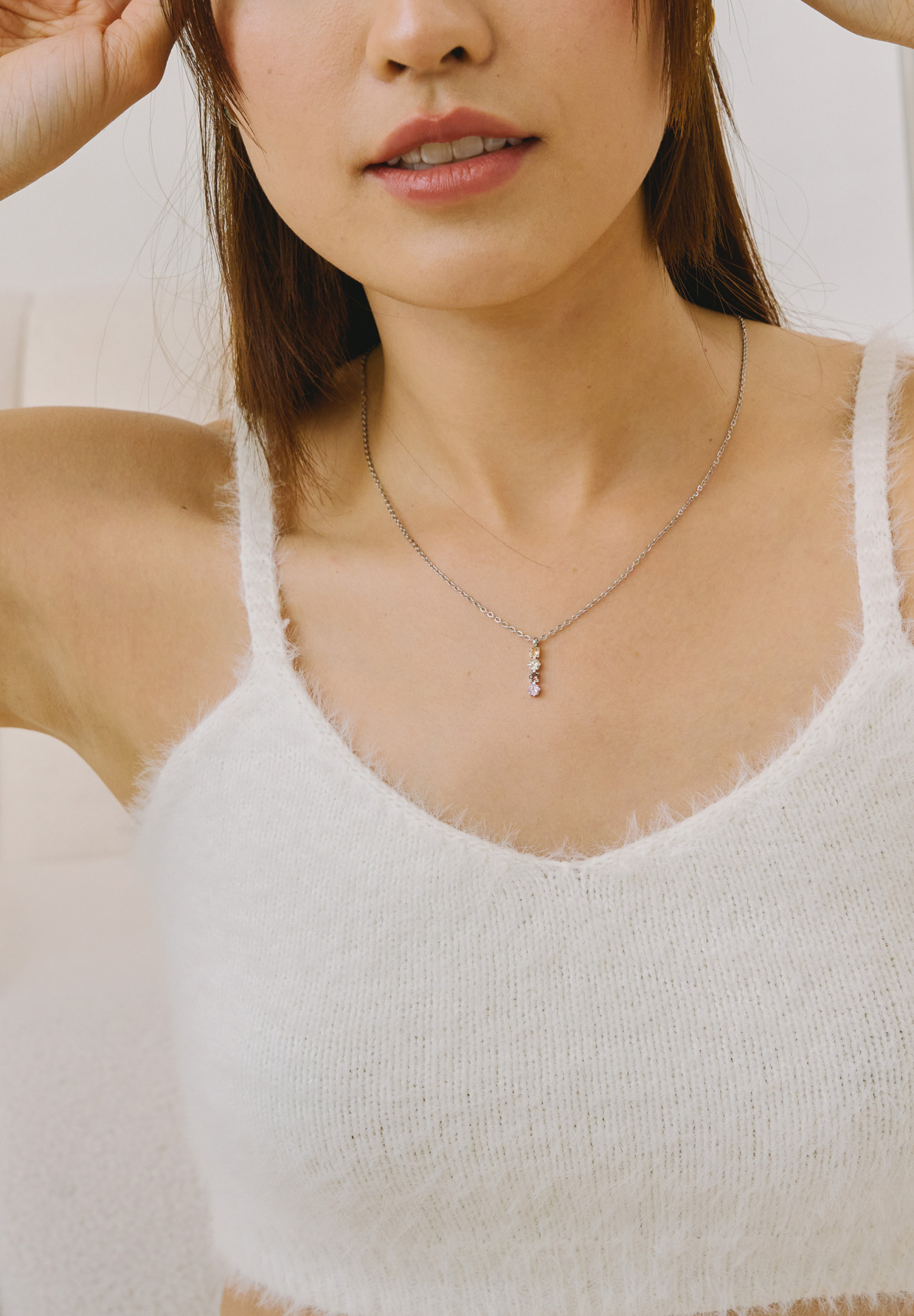 Romantic Mystic Silver Chain Pendant Necklace