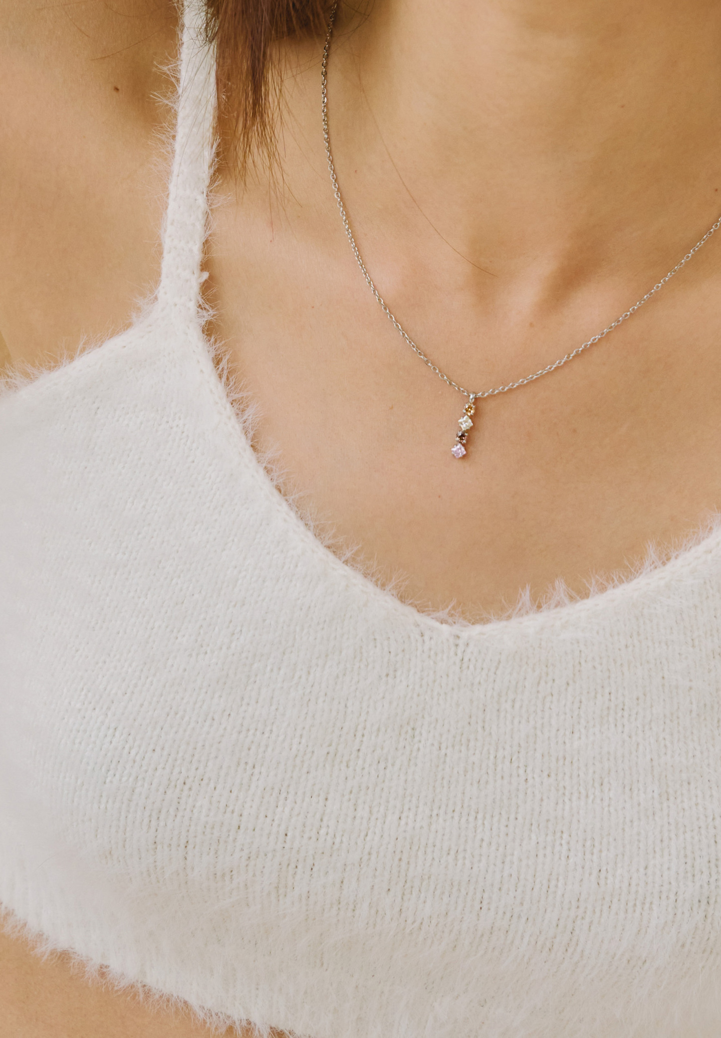 Romantic Mystic Silver Chain Pendant Necklace