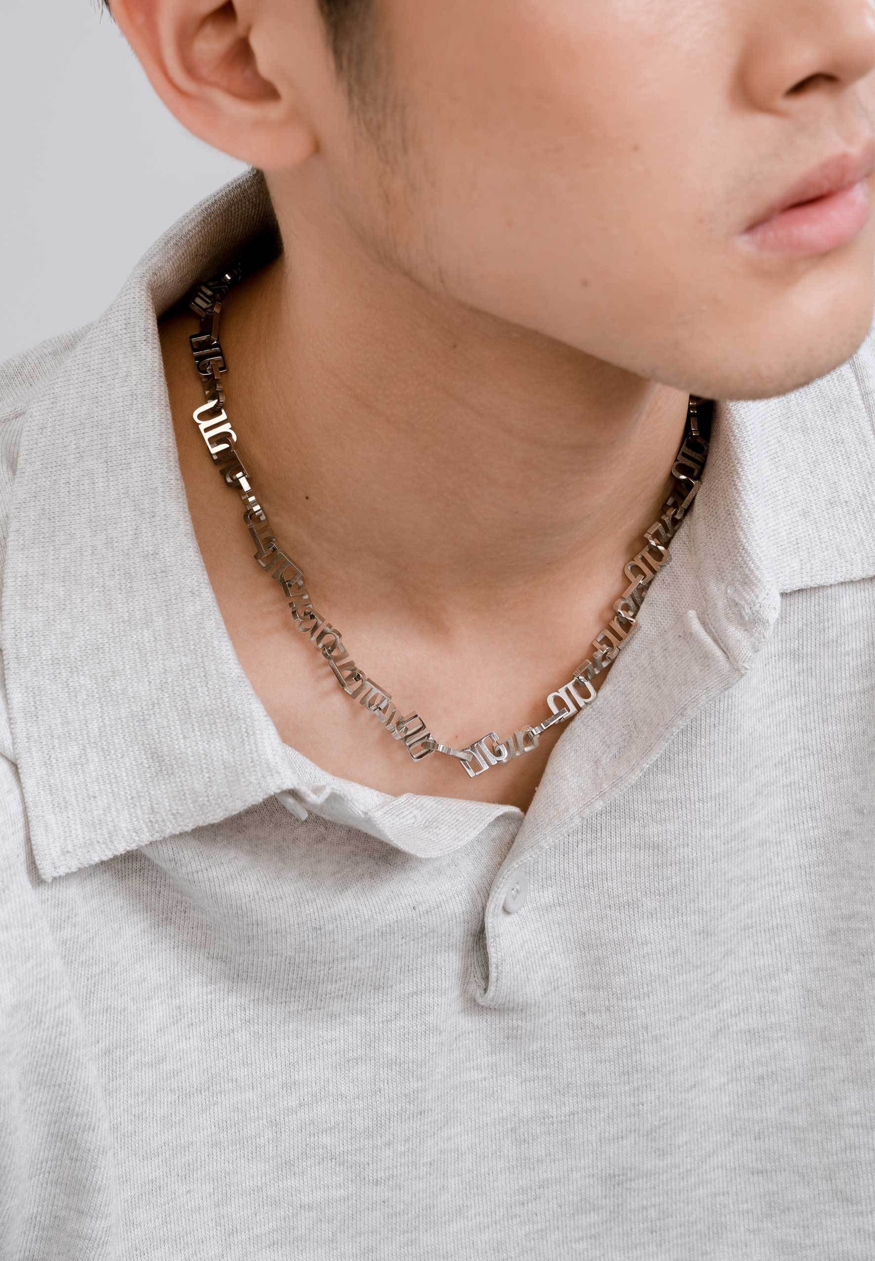 Gung Iconic Silver Chain Necklace
