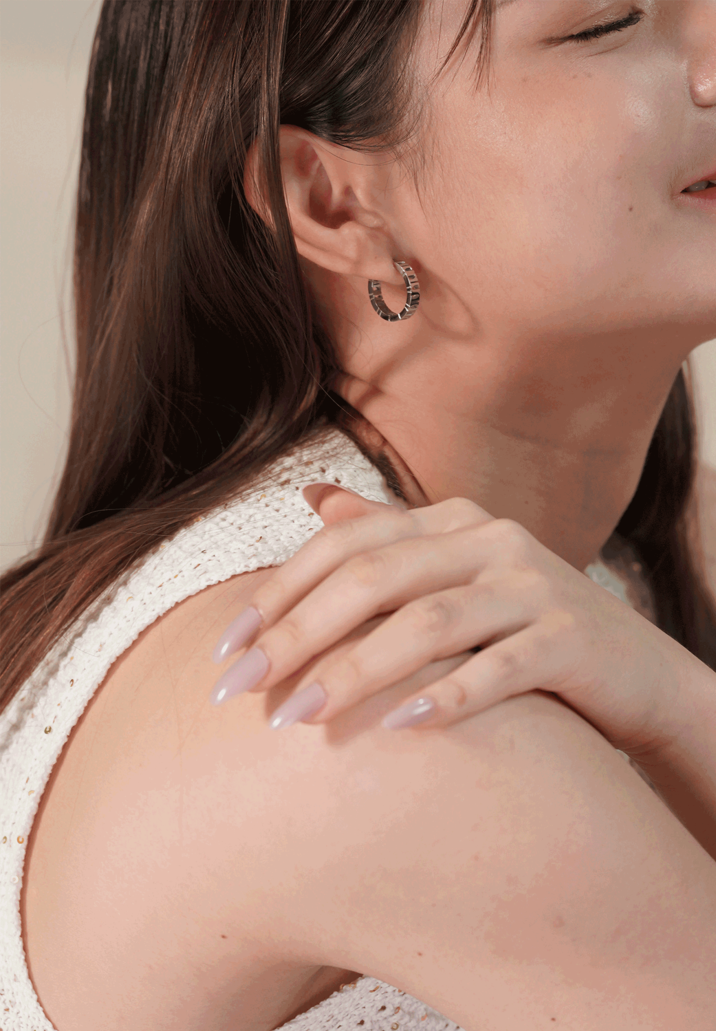 Gung Iconic Silver Hoop Earrings