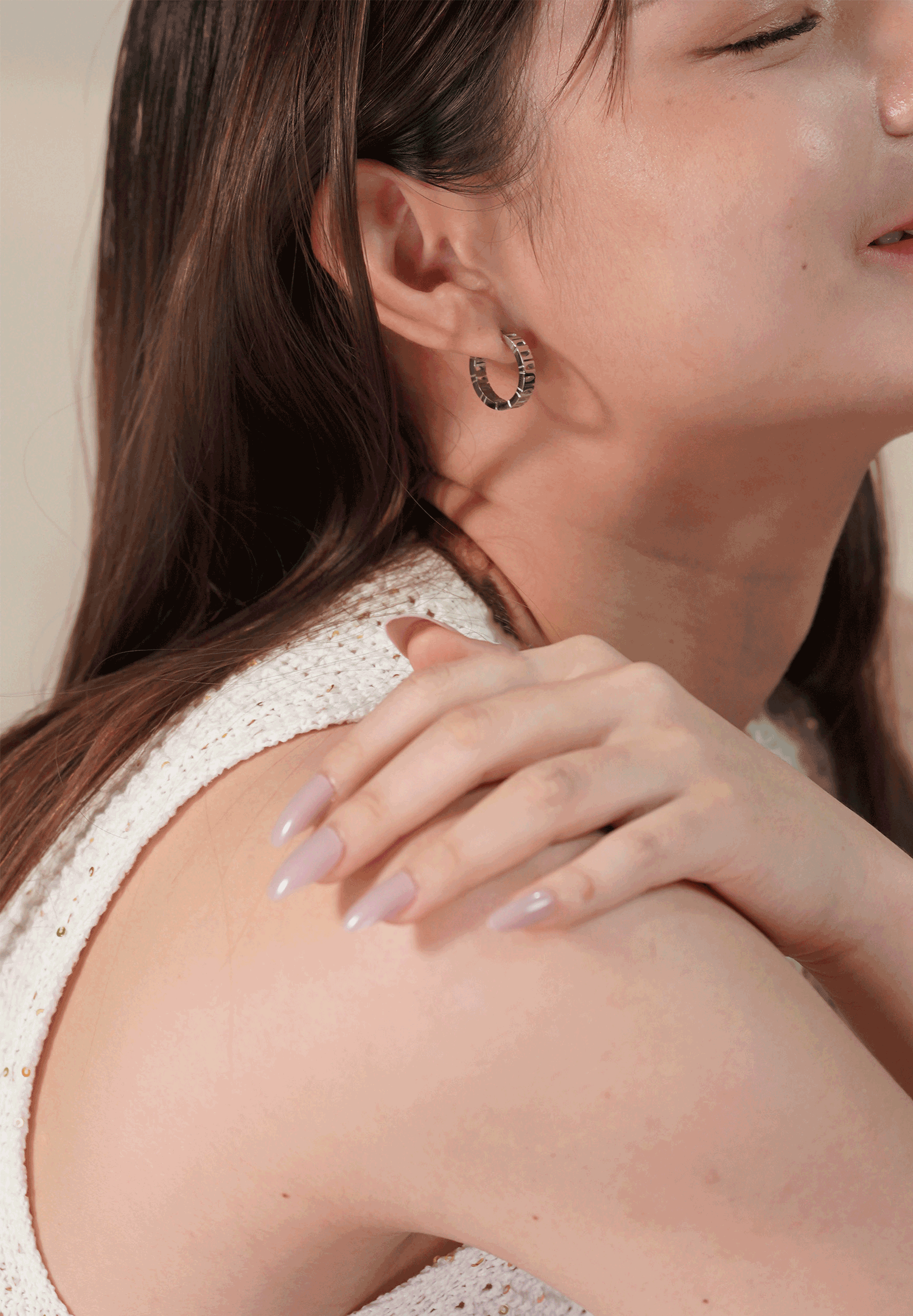 Gung Iconic Silver Hoop Earrings