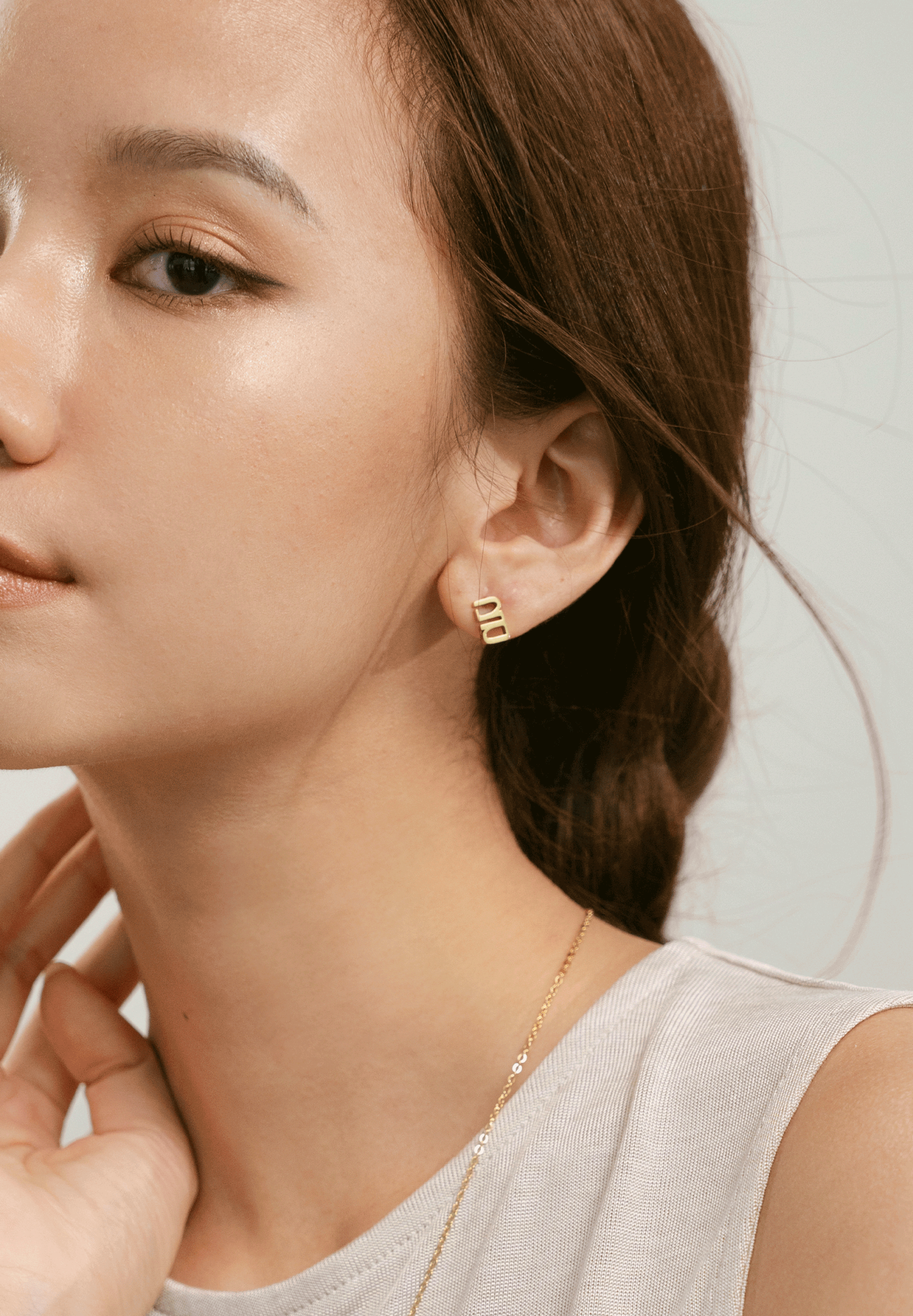 Gung Iconic Gold Stud Earrings
