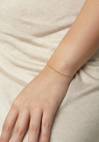 Thin Snake Gold Chain Bracelet