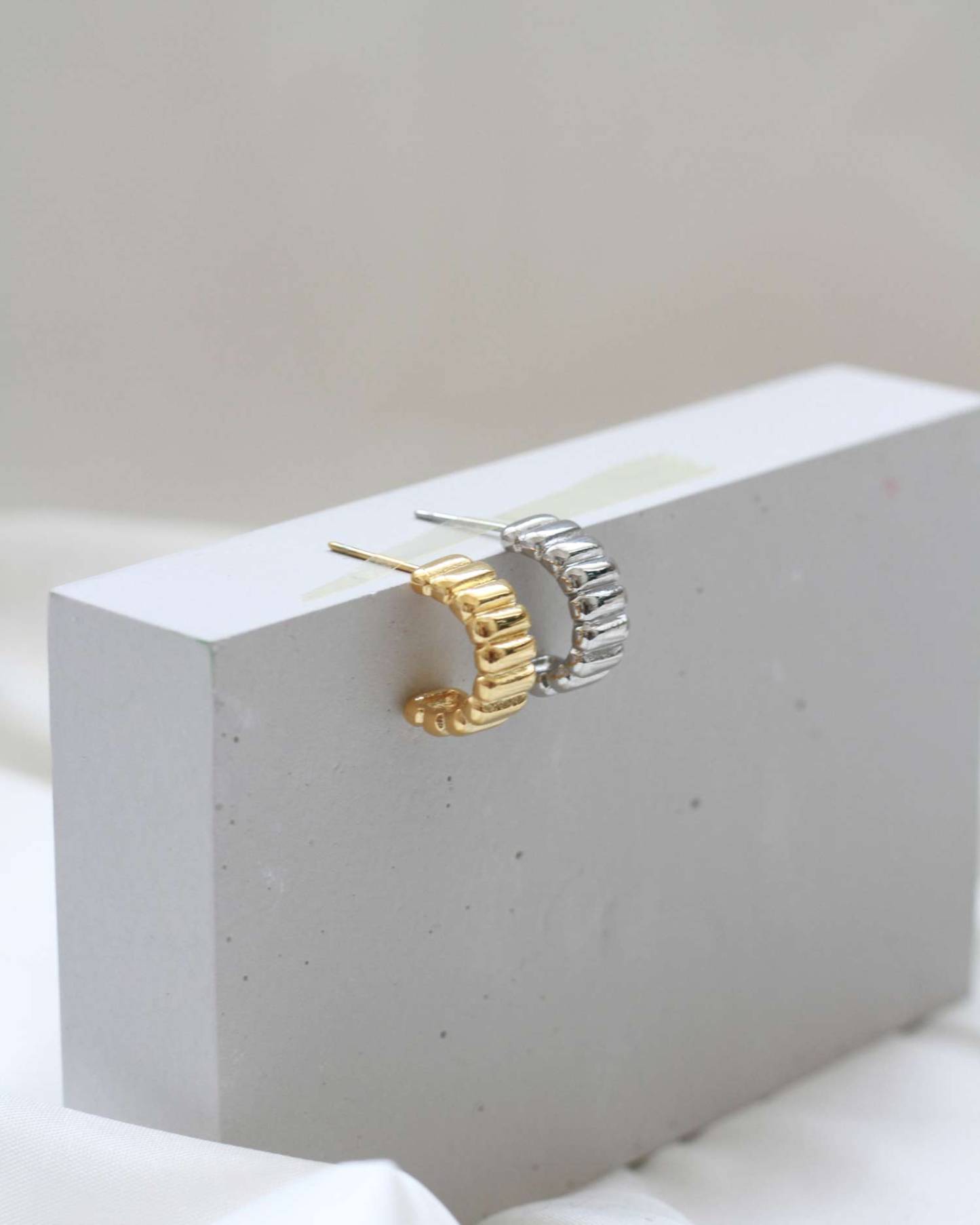 Gaia Silver Hoop Earring