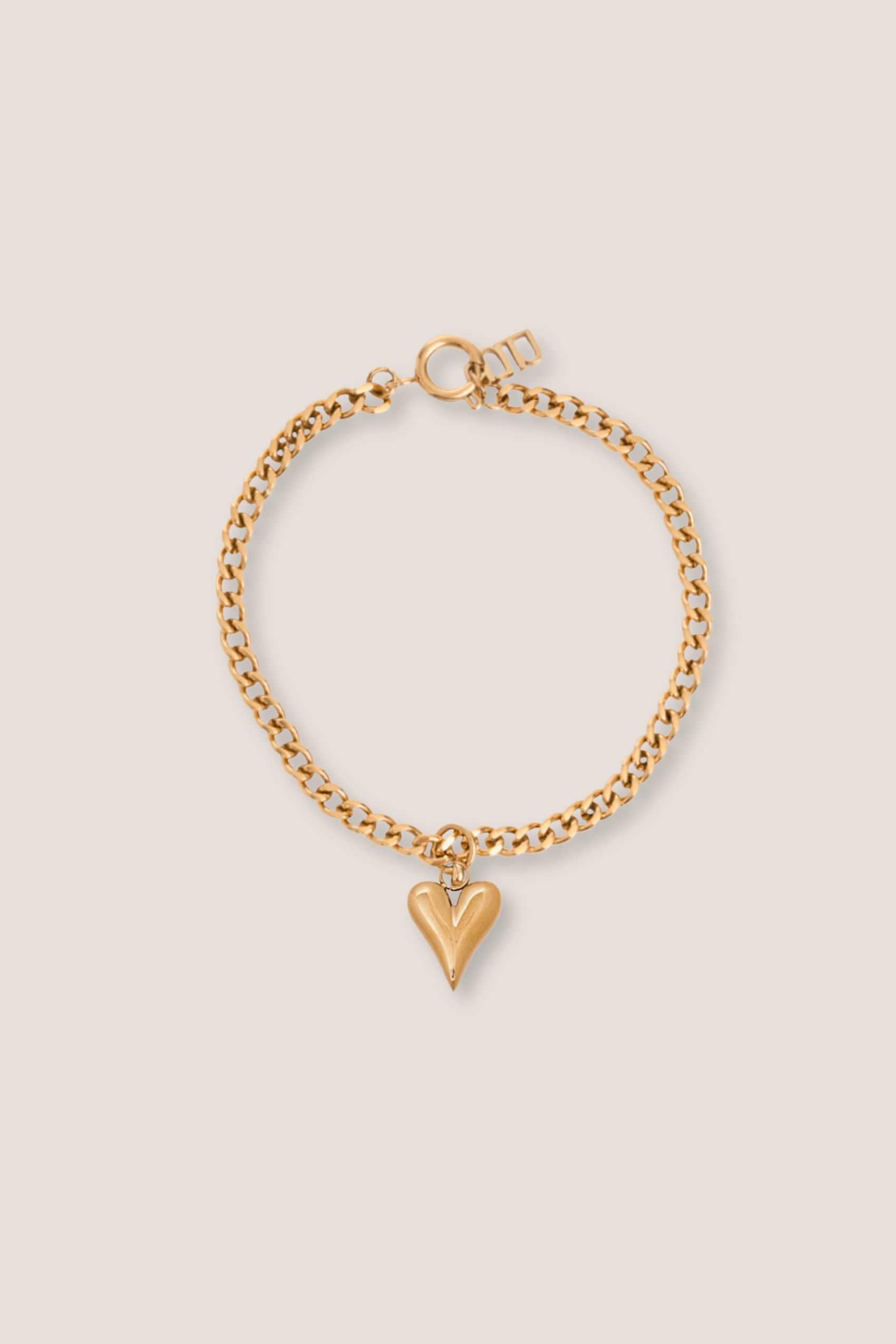 Tesoro Love Pendant Gold Bracelet