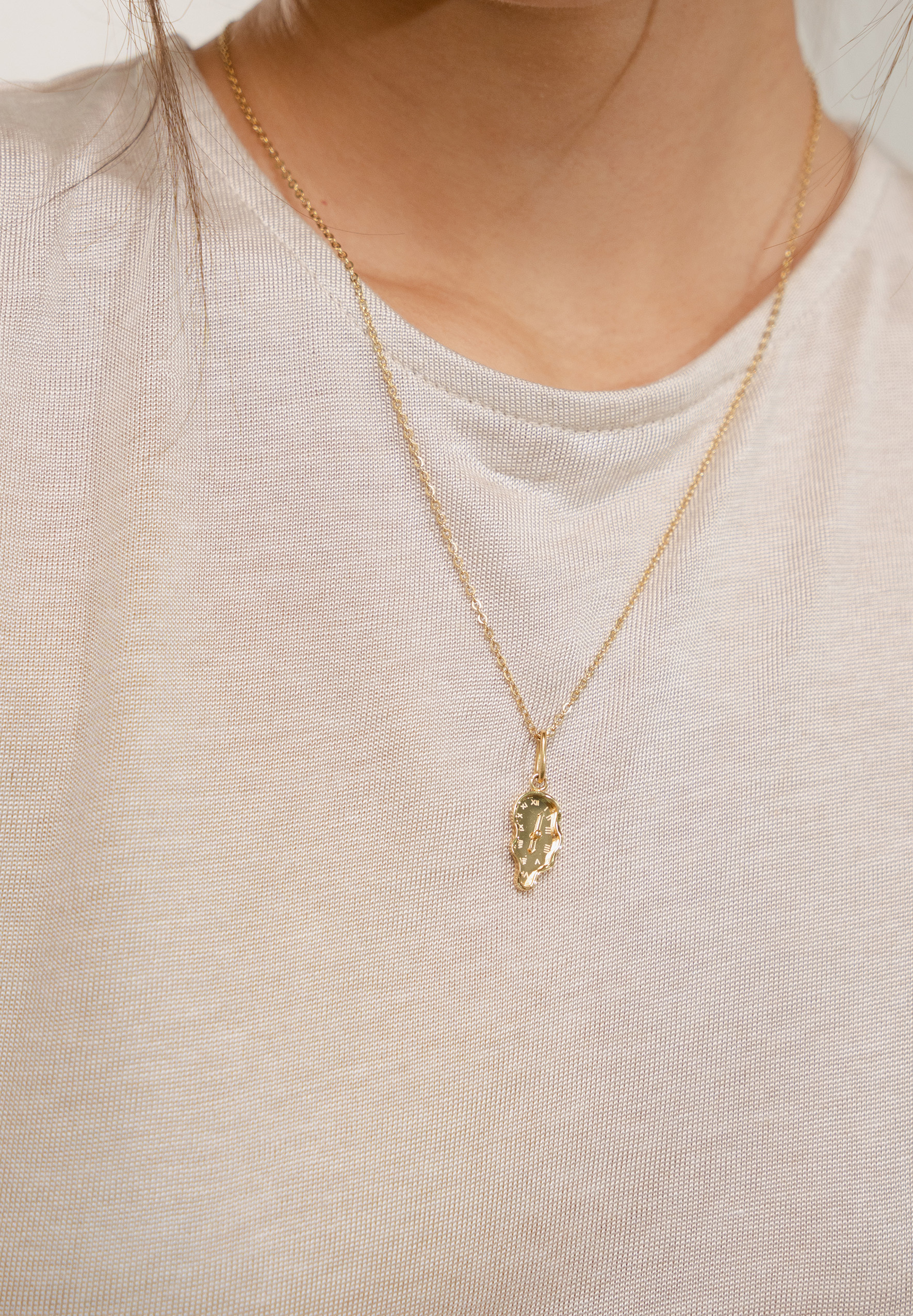 Timeless Flow Charm with Gold Chain Necklace
