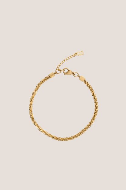 Tweed Gold Chain Anklet