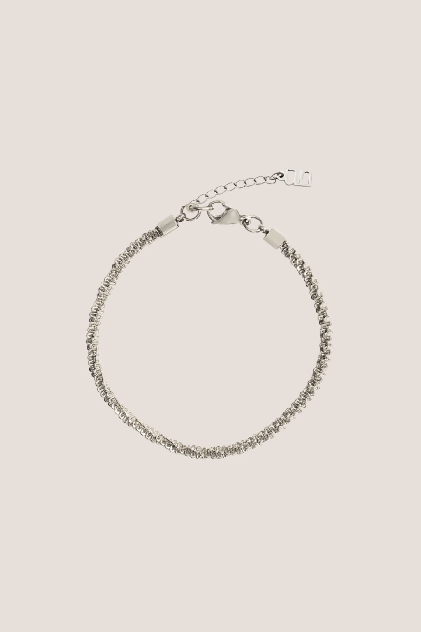 Tweed Silver Chain Anklet
