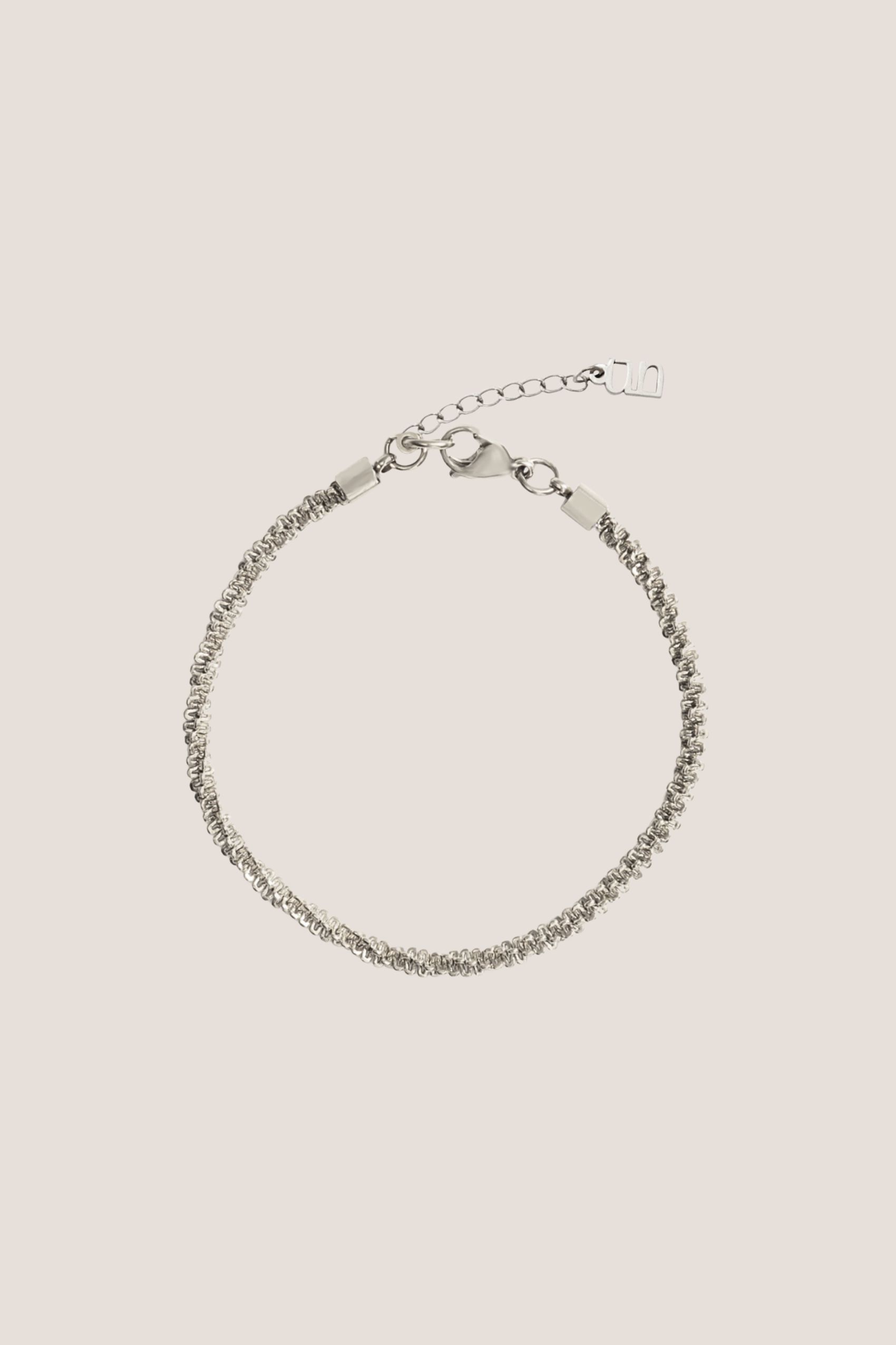 Tweed Silver Chain Anklet