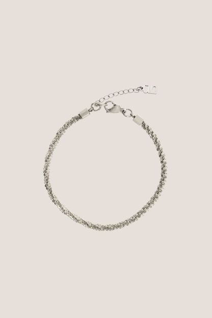 Tweed Silver Chain Anklet