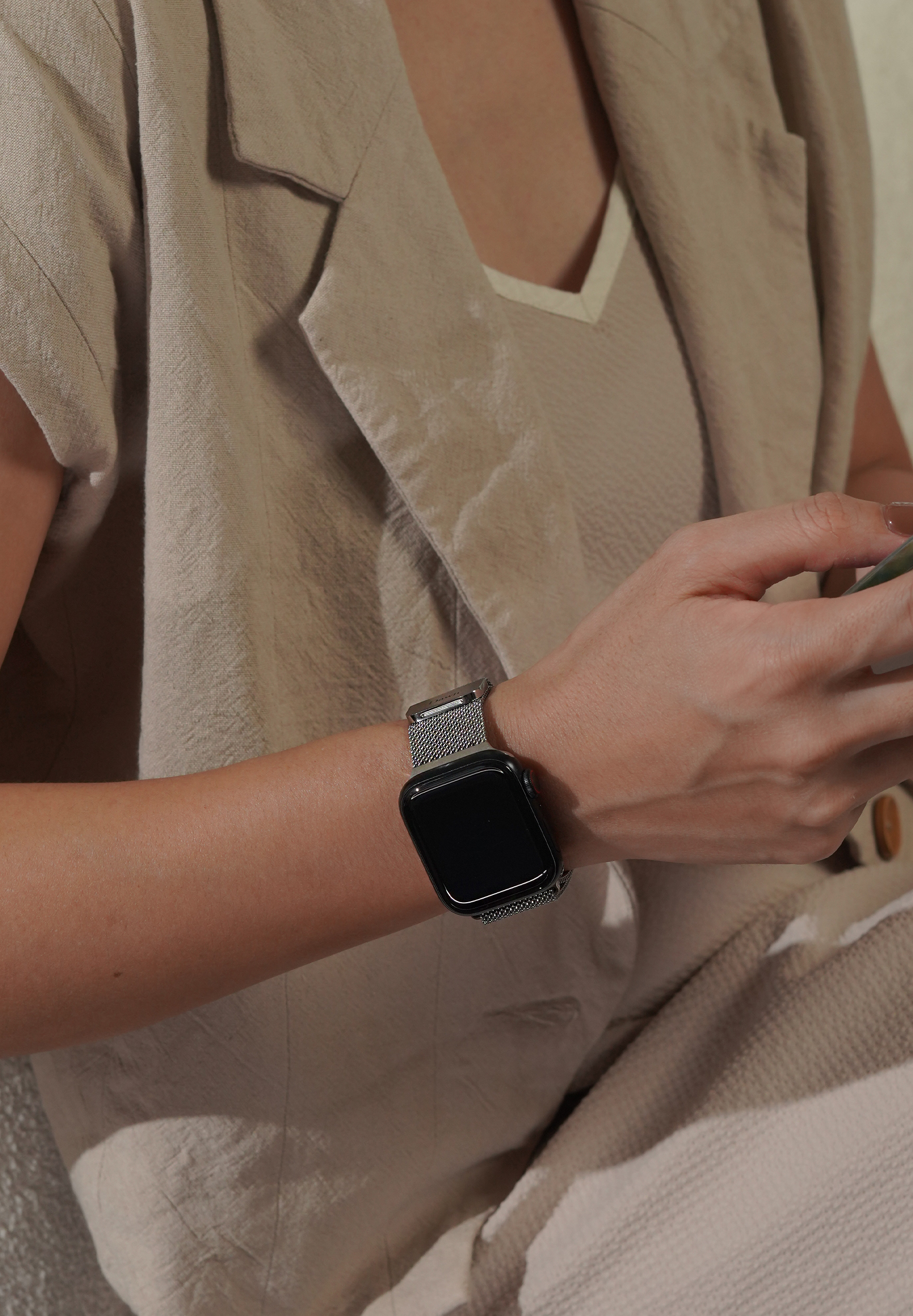 Era Silver Apple Watch Strap