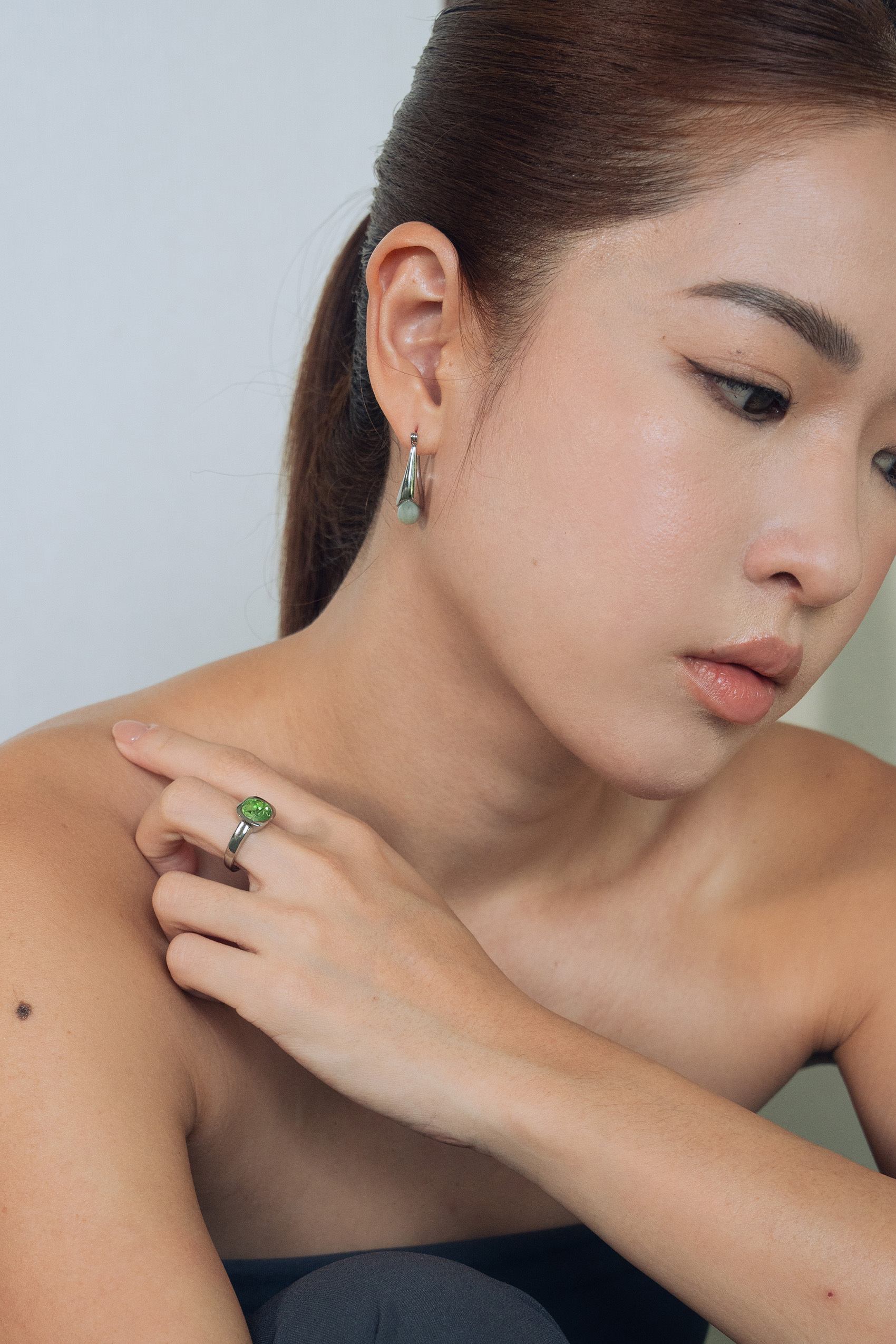 Eden Silver Hoop Earrings