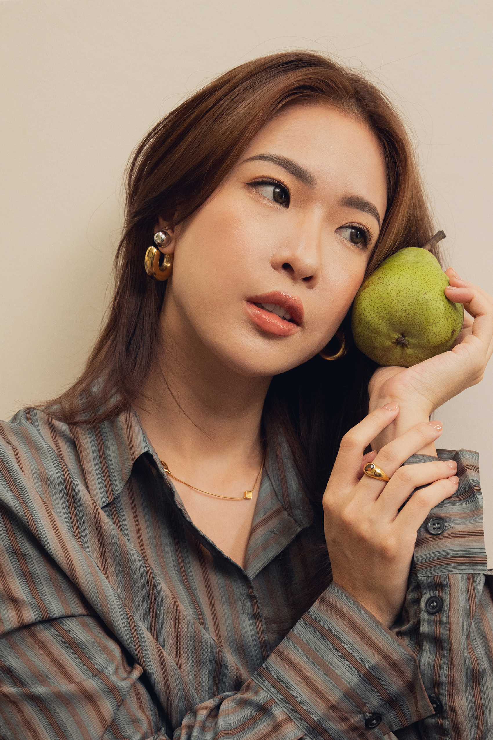 Majestic Silver Ball Hoop Earrings