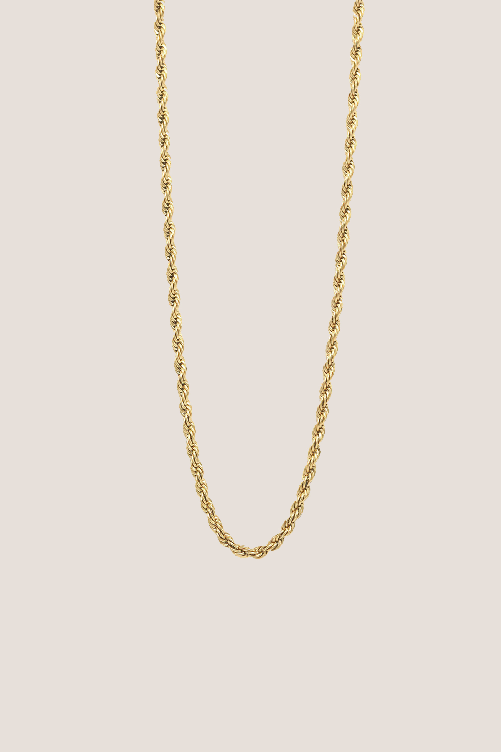 Zep Thin Gold Rope Chain Necklace