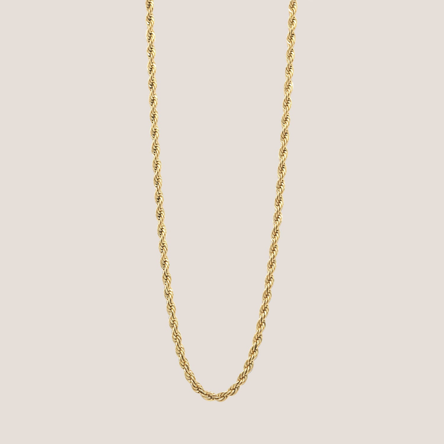 Zep Thin Gold Rope Chain Necklace