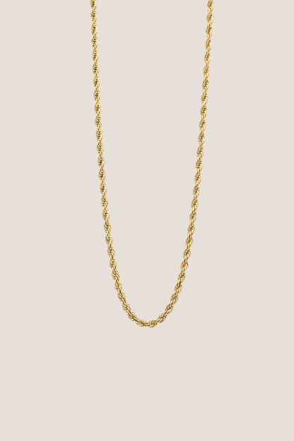 Zep Thin Gold Rope Chain Necklace