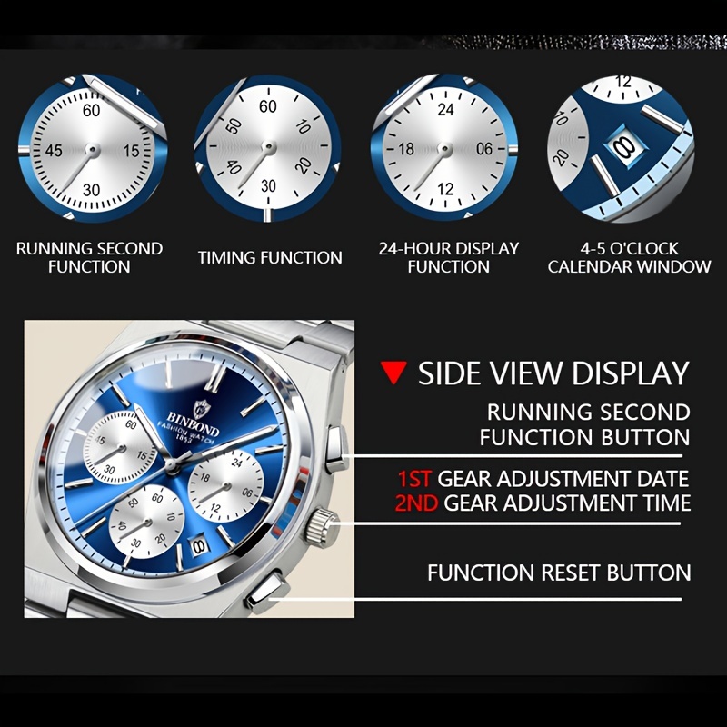 Business Night Light Quartz Wristwatch