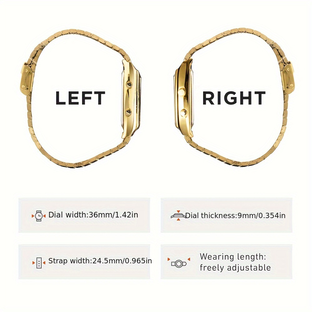 Men's Fashion Tonneau Pointer Digital Watch Waterproof 