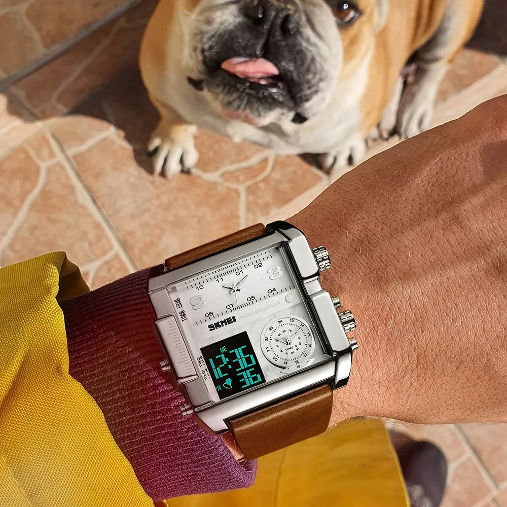 Men's Triple Display Quartz Watch