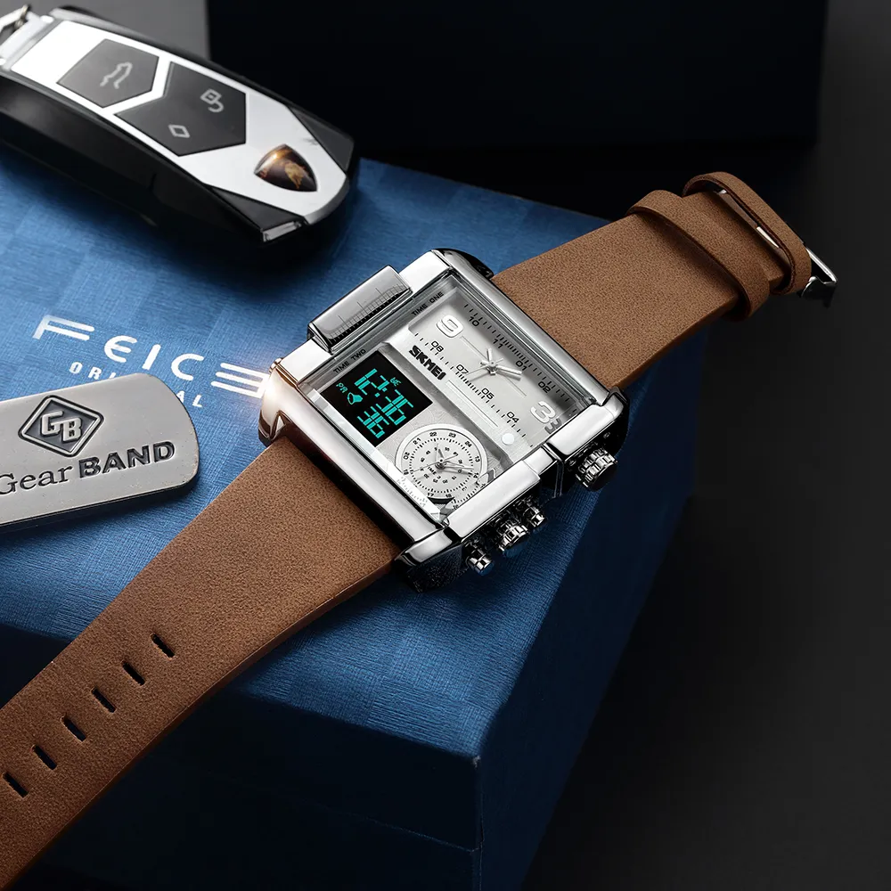 Men's Triple Display Quartz Watch