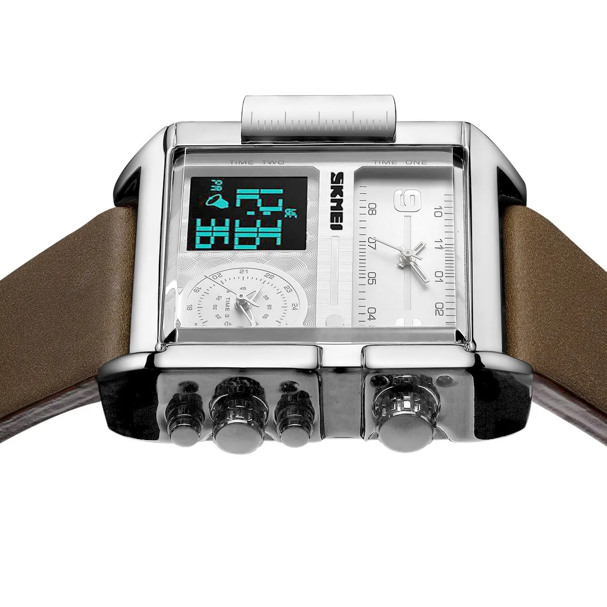 Men's Triple Display Quartz Watch