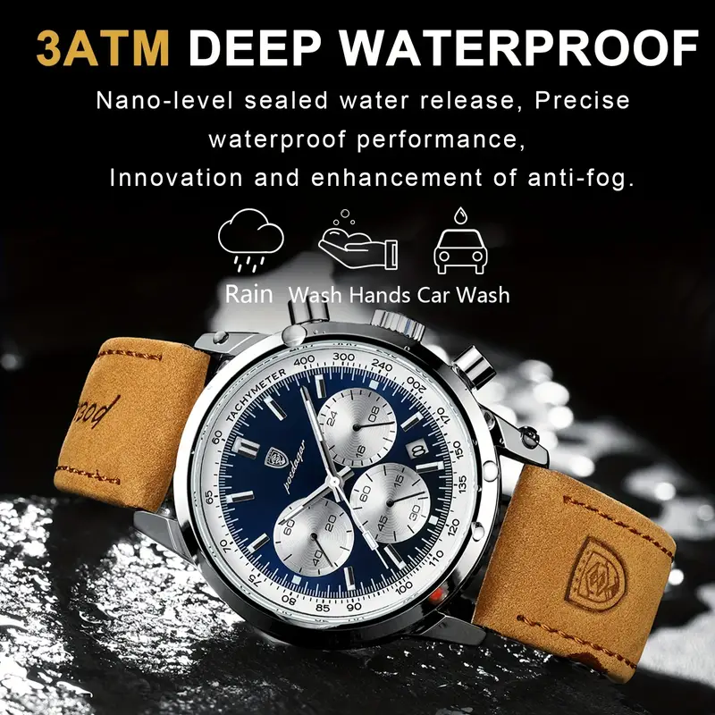 Multifunction Chronograph Waterproof Date Mens Watch